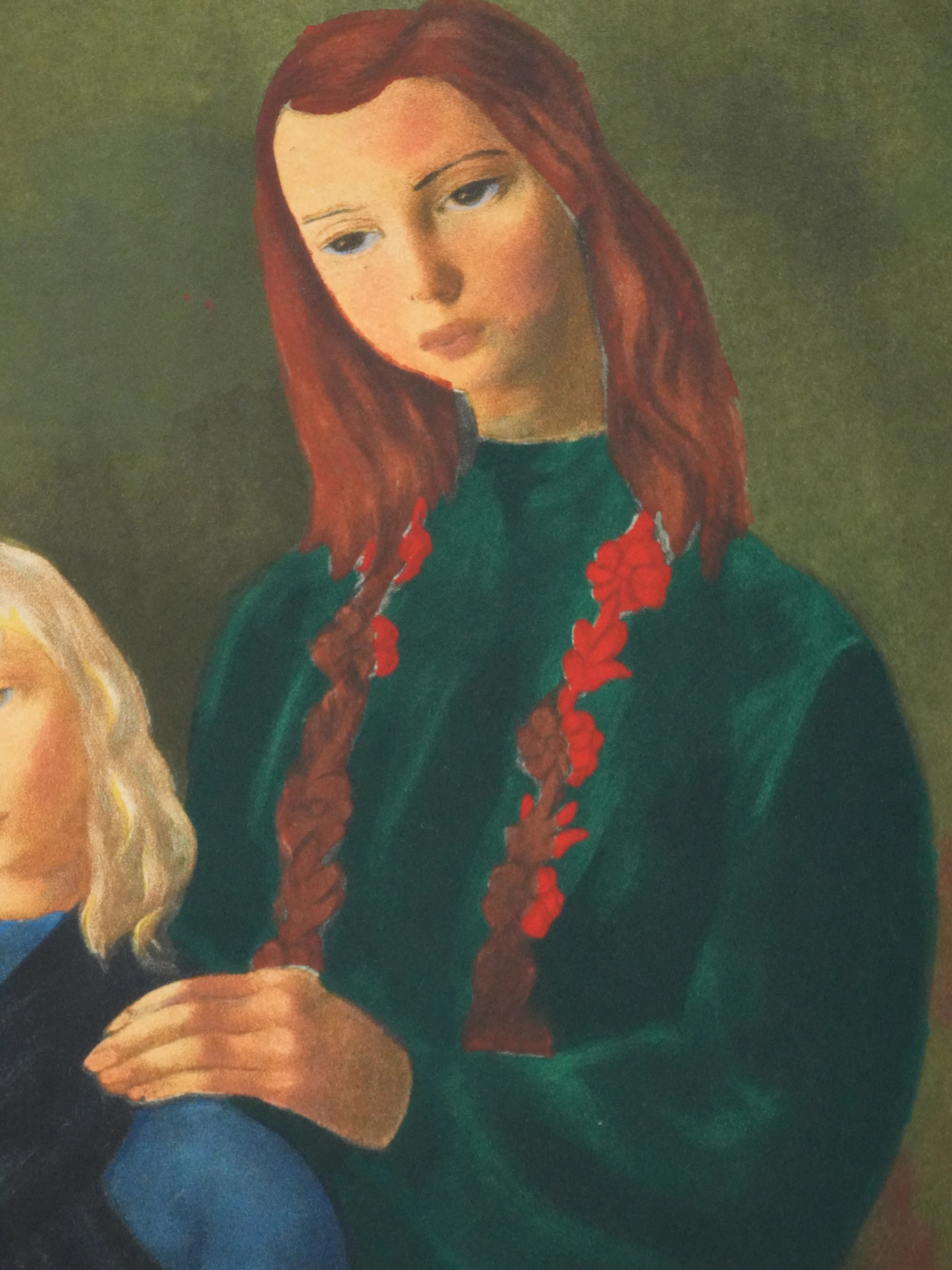 Moise KISLING : Les soeurs, Lithographie et pochoir originale - Image 3