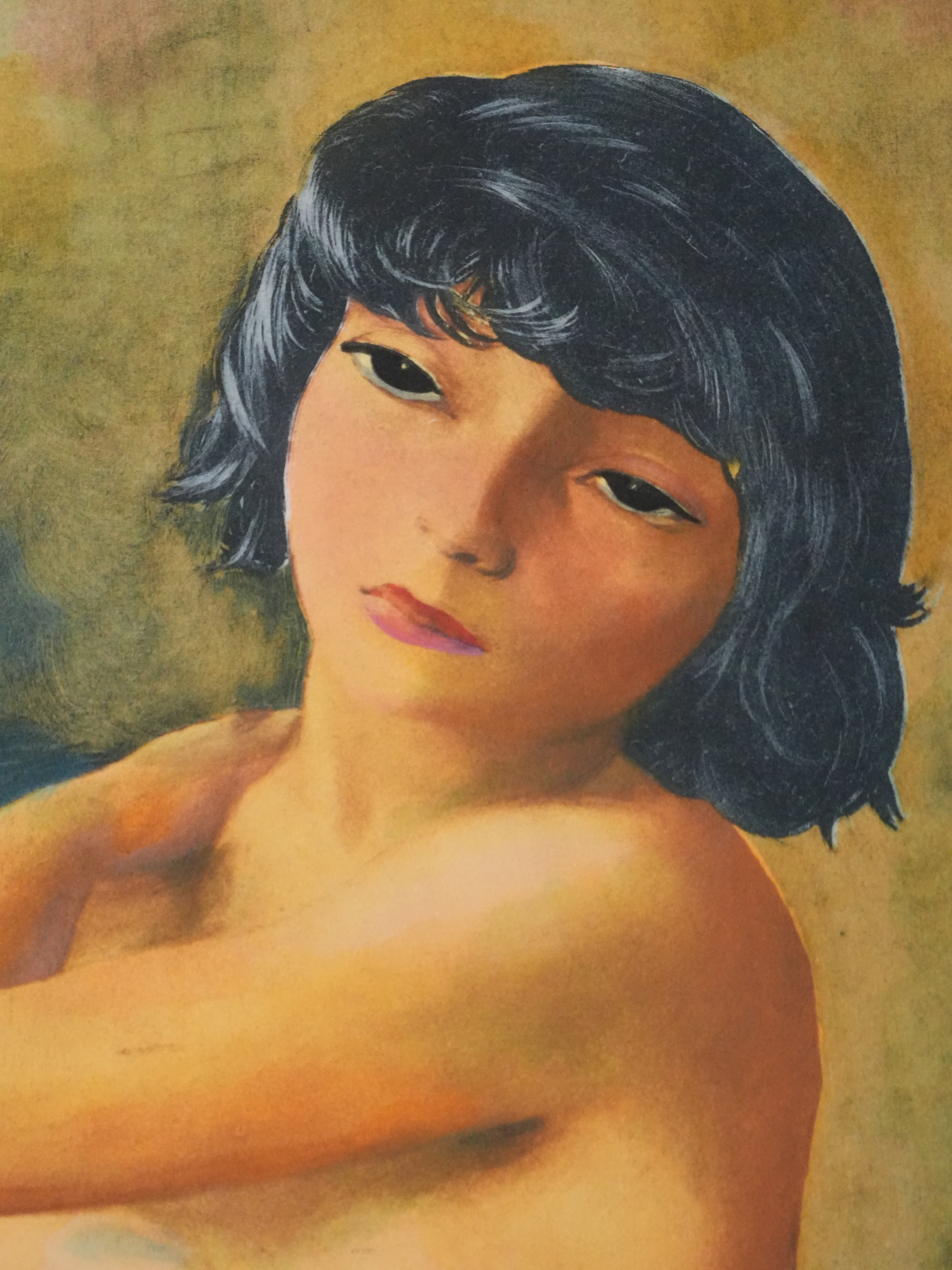 Moise KISLING : Nu féminin s'entrelaçant, Lithographie et pochoir originale signée - Image 4