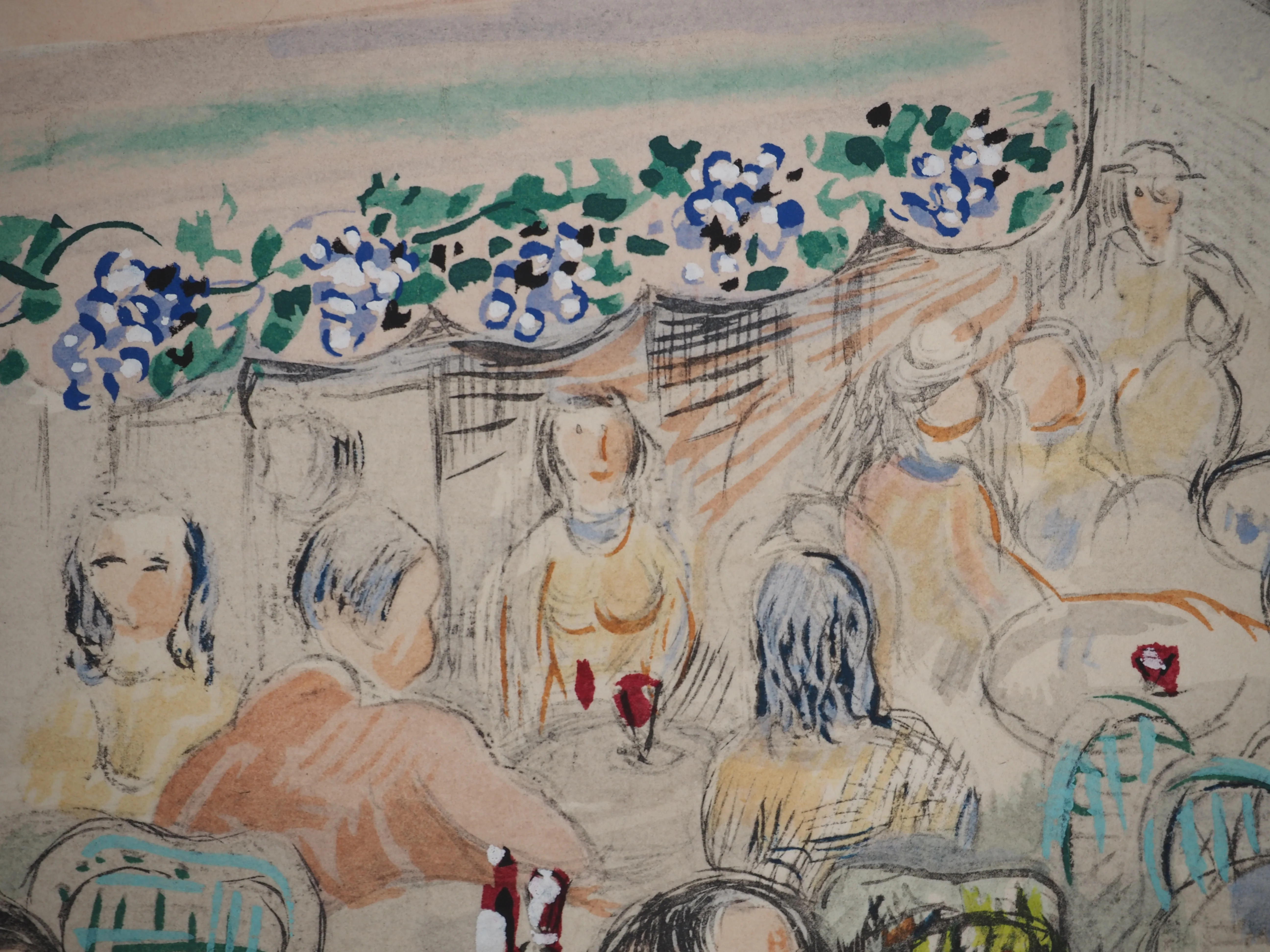Moïse KISLING : Paris, Café des Sirènes, Lithographie originale signée - Image 6