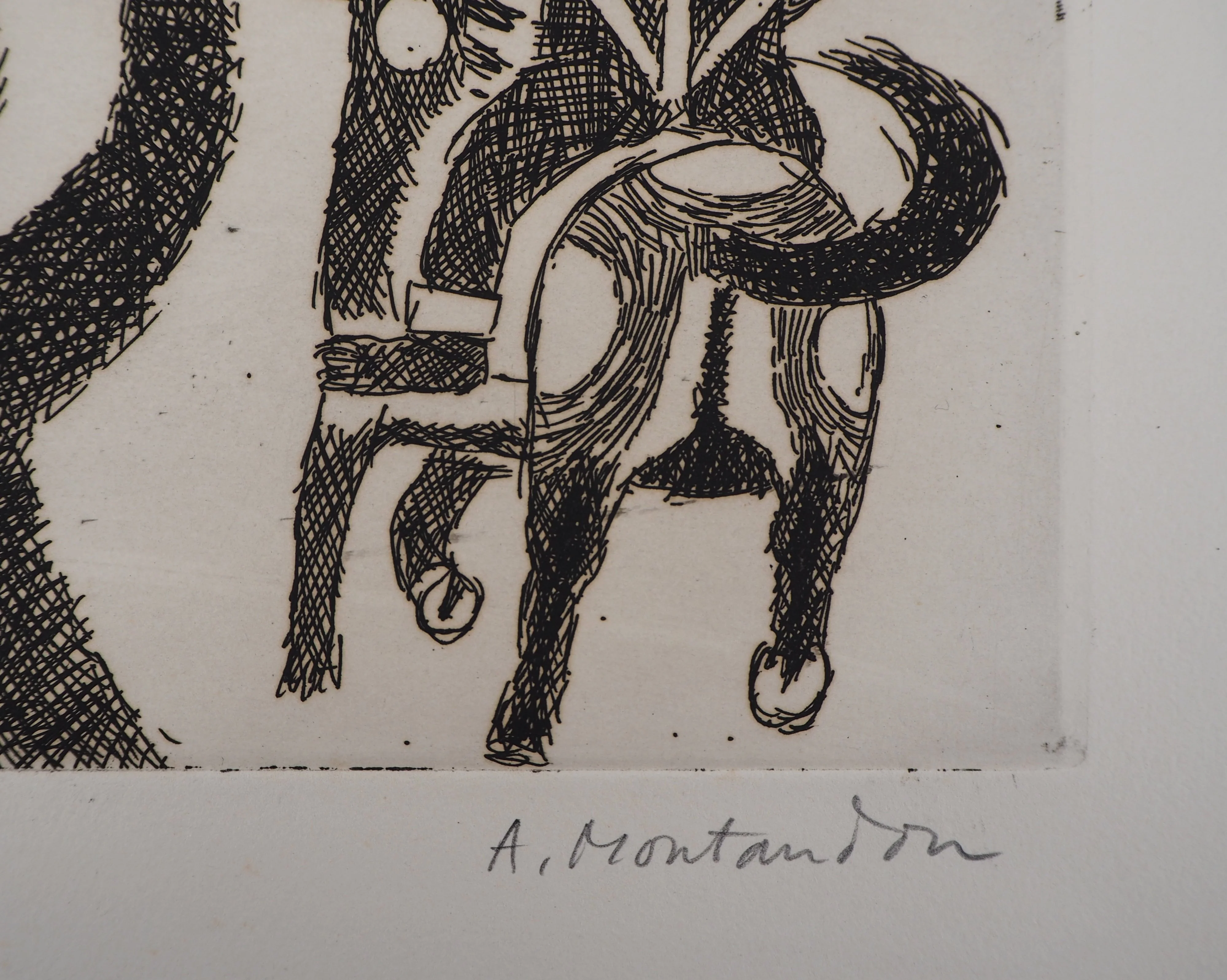 Aimé MONTANDON : Fête du soleil, Gravure originale signée - Image 2