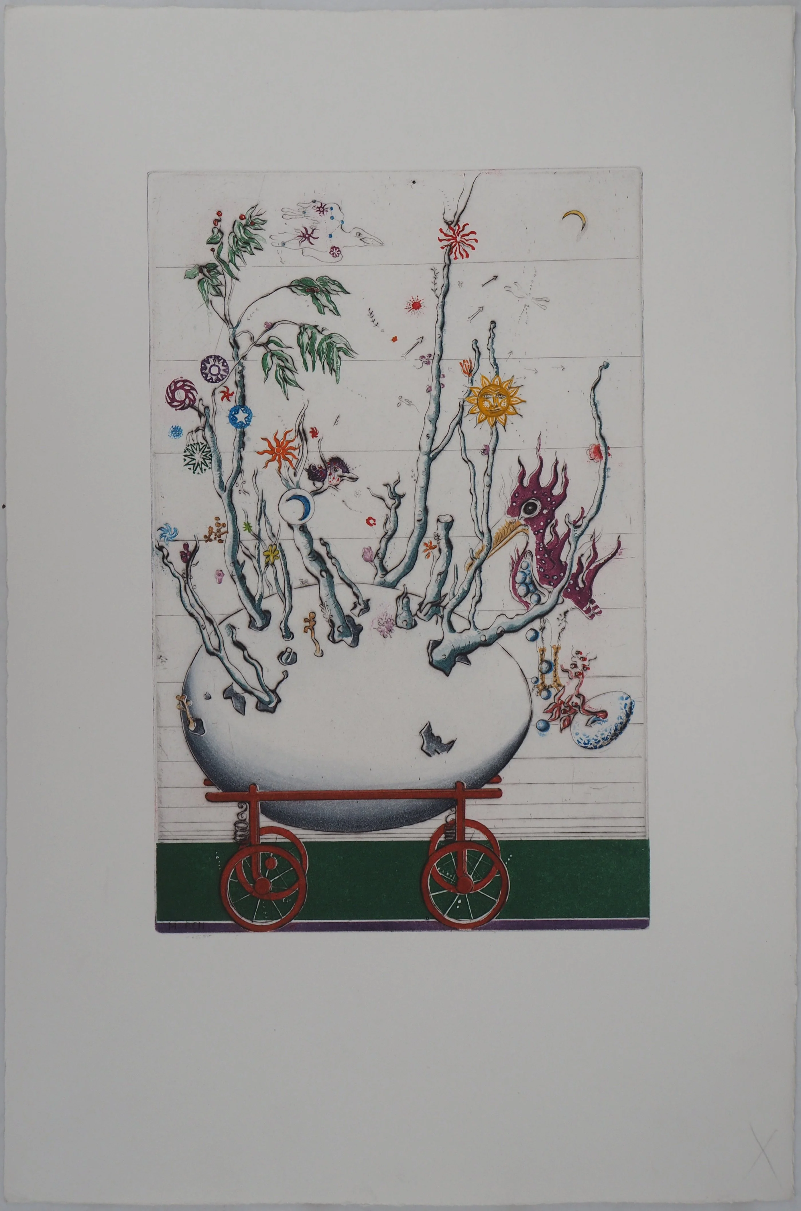 Mordecaï MOREH : L’œuf, Gravure originale signée
