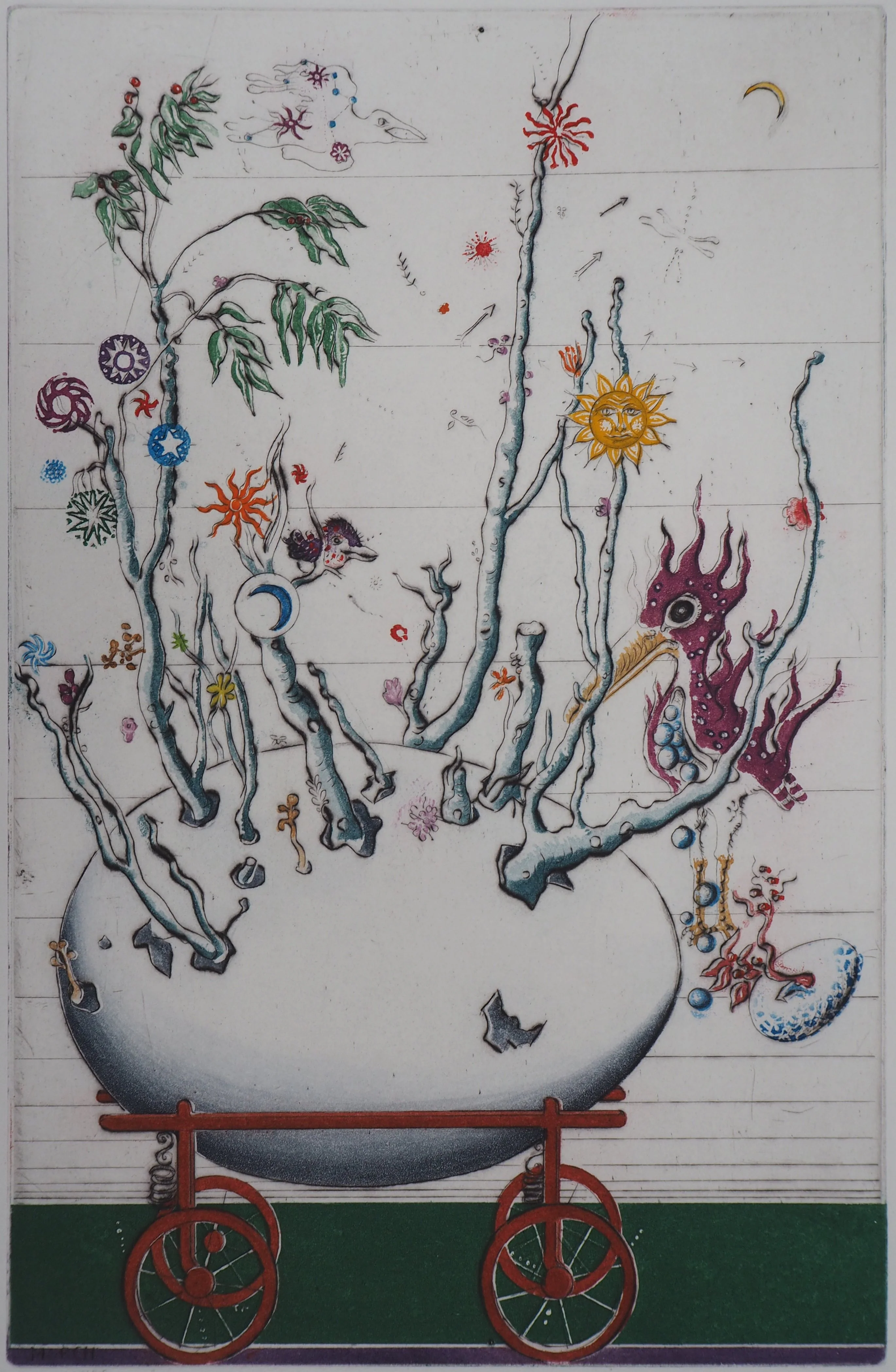 Mordecaï MOREH : L’œuf, Gravure originale signée - Image 3