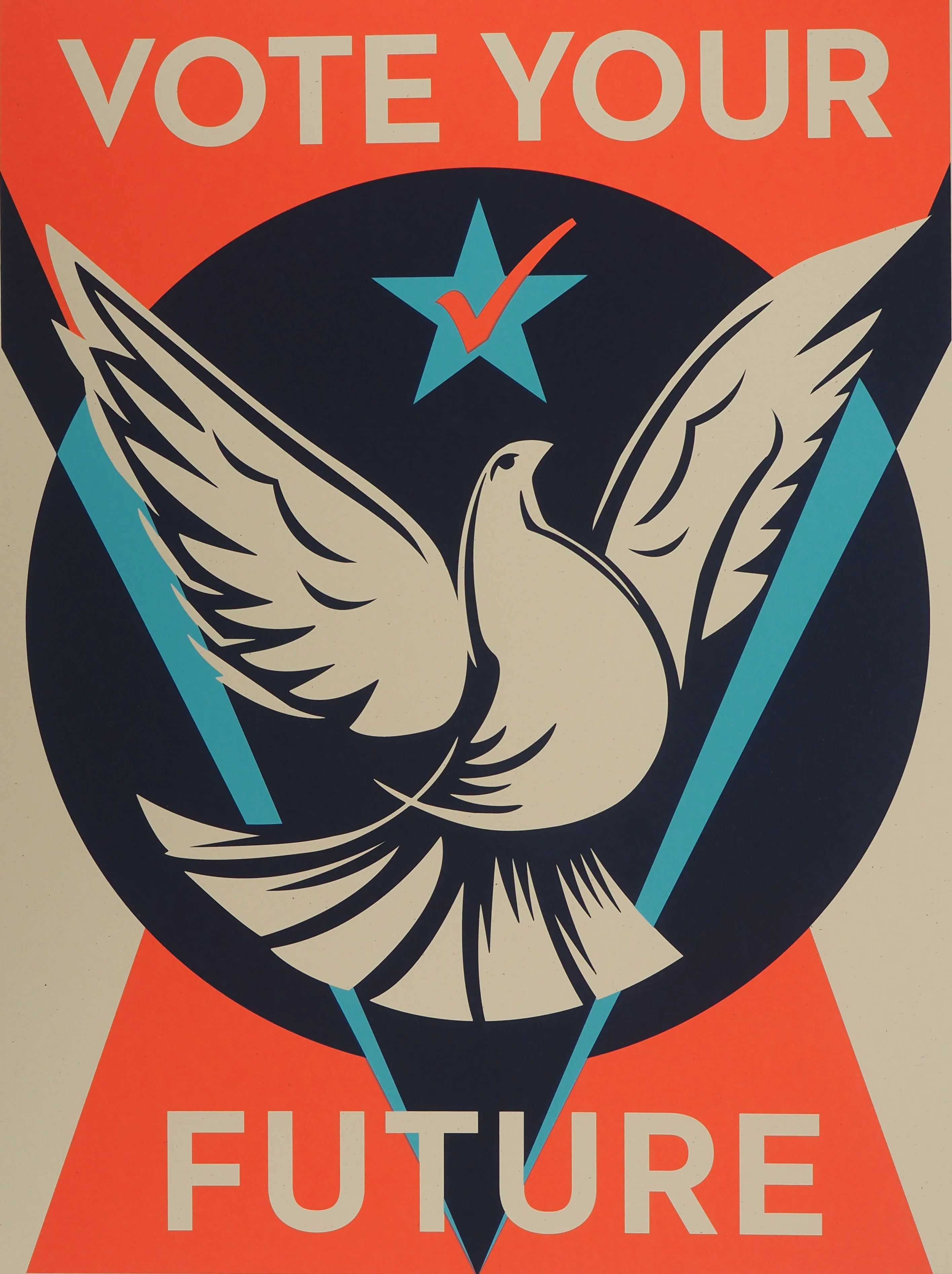 Nevermade (Thomas Wimberly) : Vote Your Future, Sérigraphie originale signée - Image 3