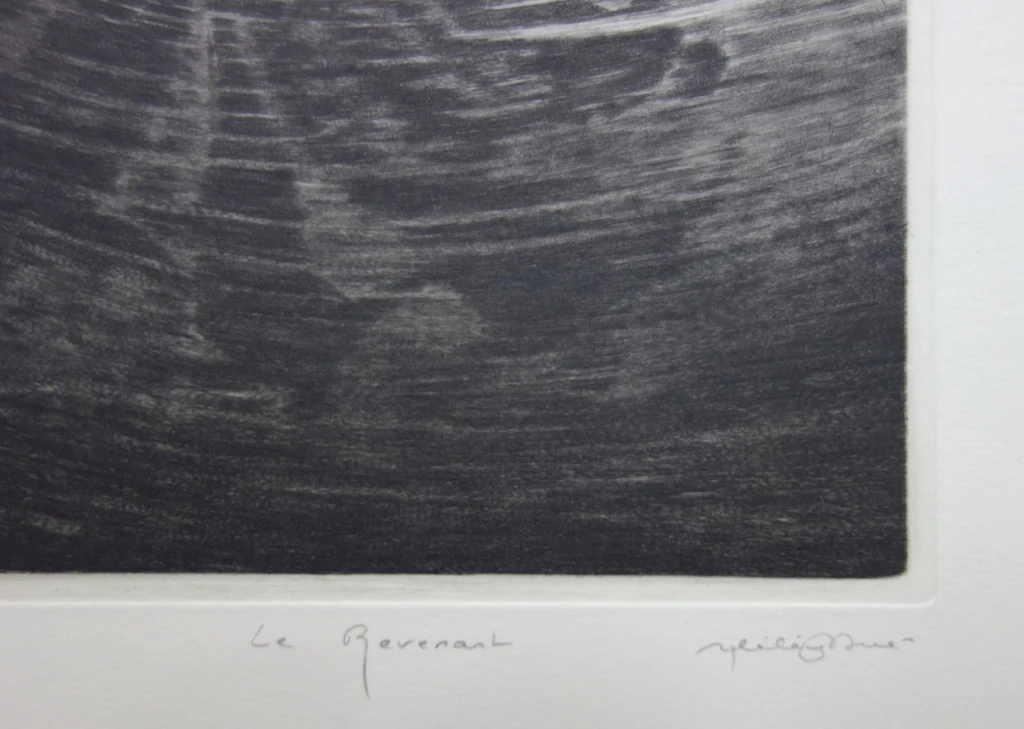 Hélène NUÉ : Le Revenant, Gravure originale signée - Image 2