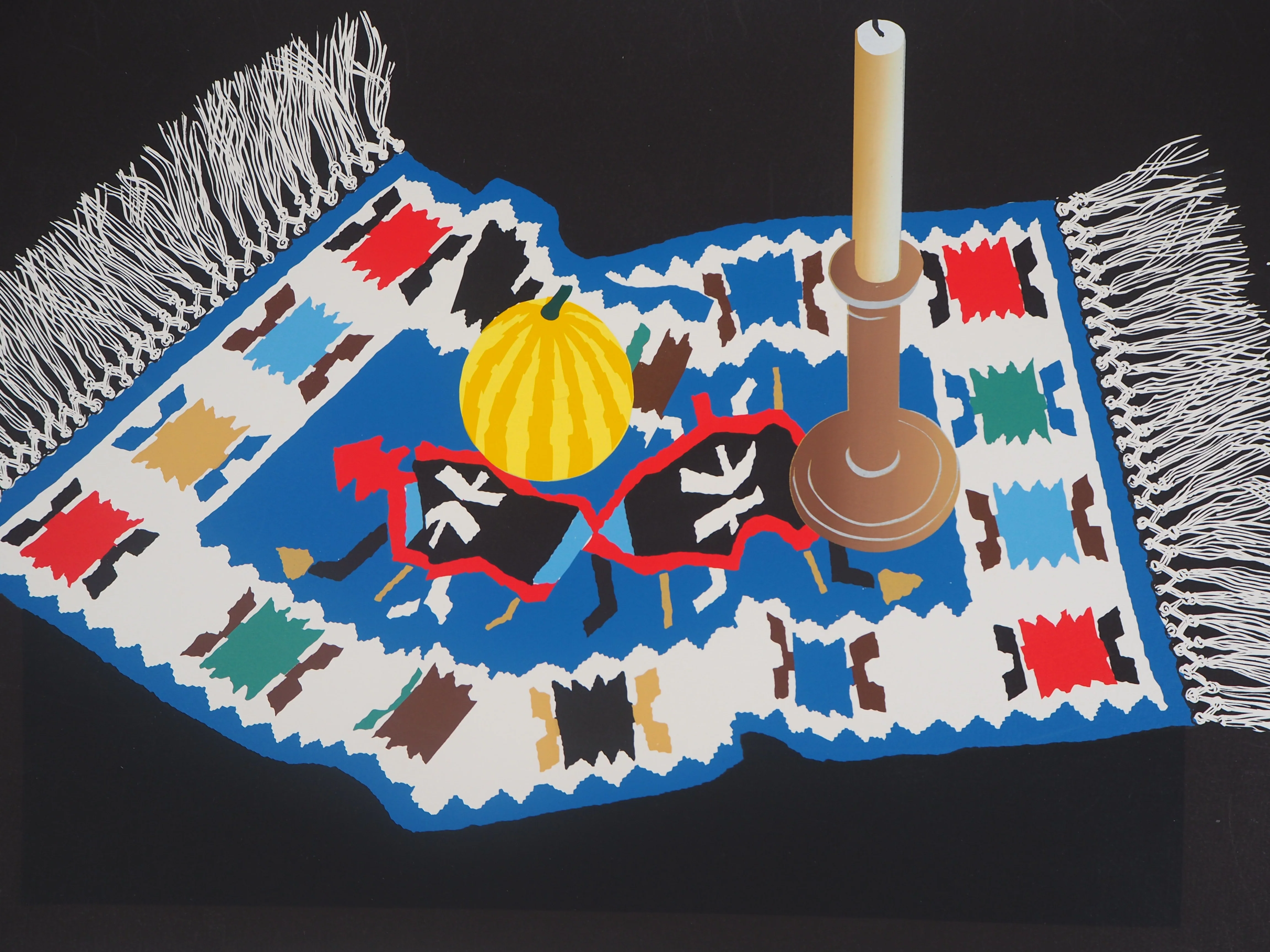Omer RESIC : Le tapis coloré, Lithographie originale signée - Image 3