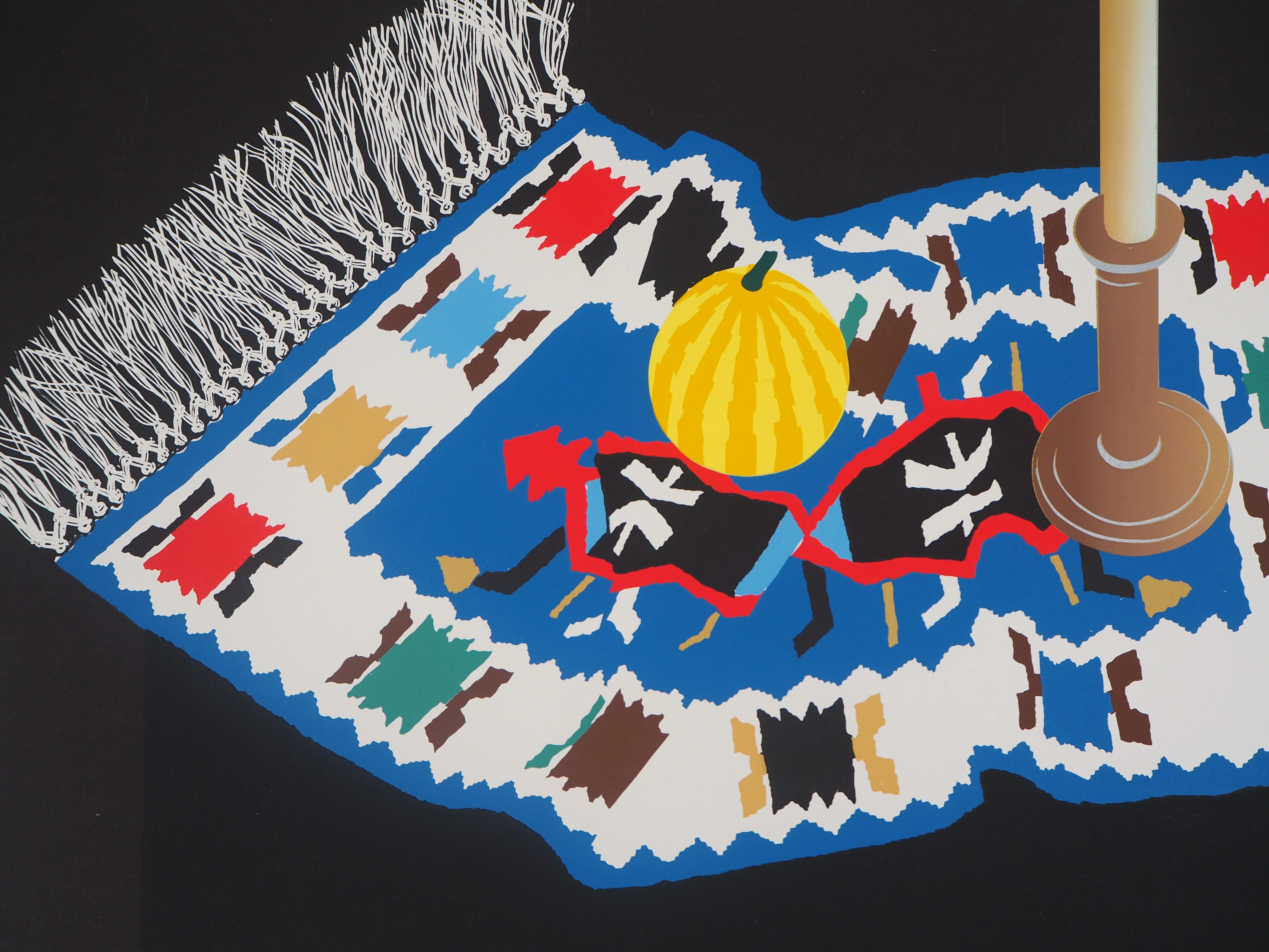 Omer RESIC : Le tapis coloré, Lithographie originale signée - Image 4