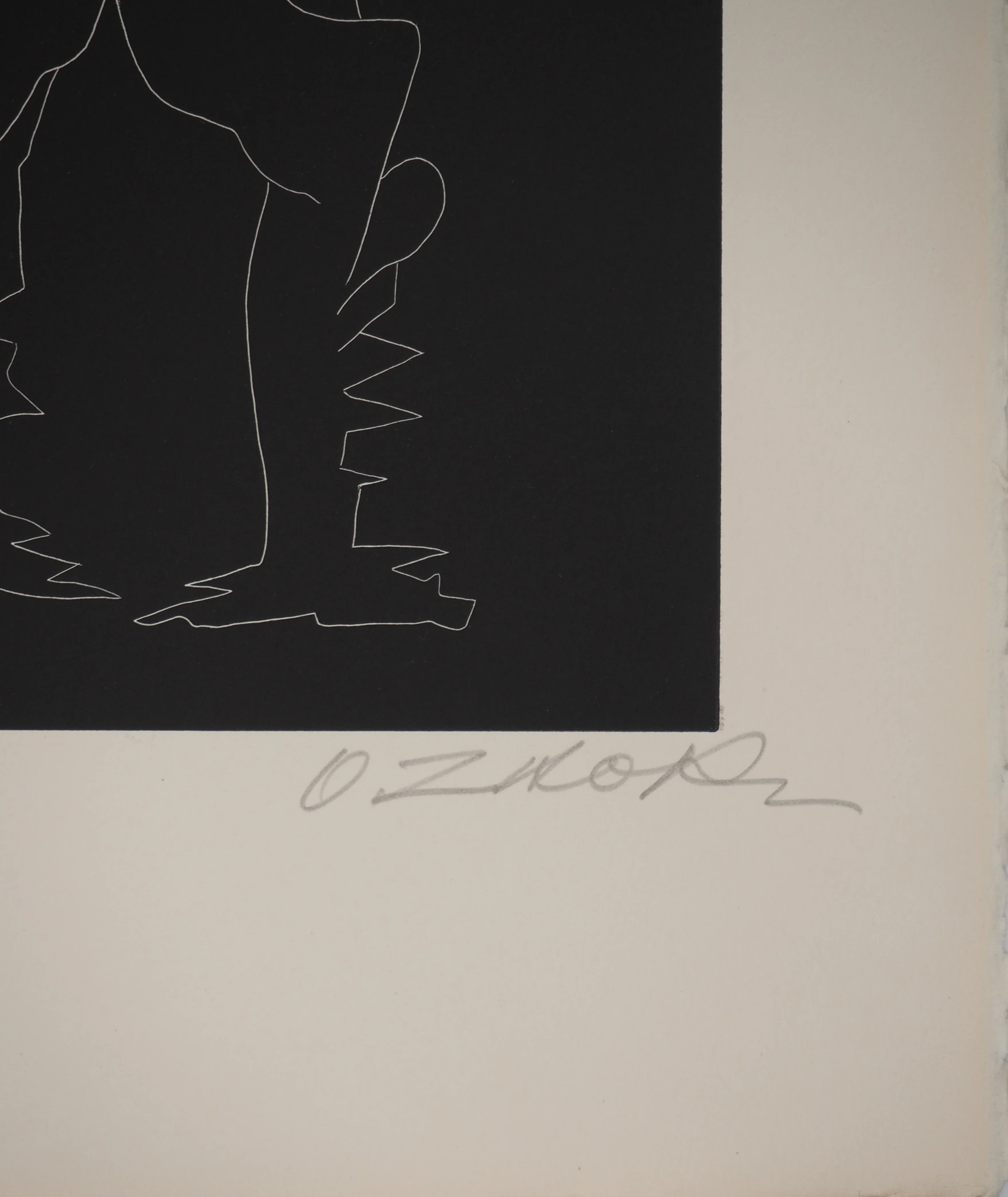 Ossip ZADKINE : Les colombes, Gravure originale signée - Image 2