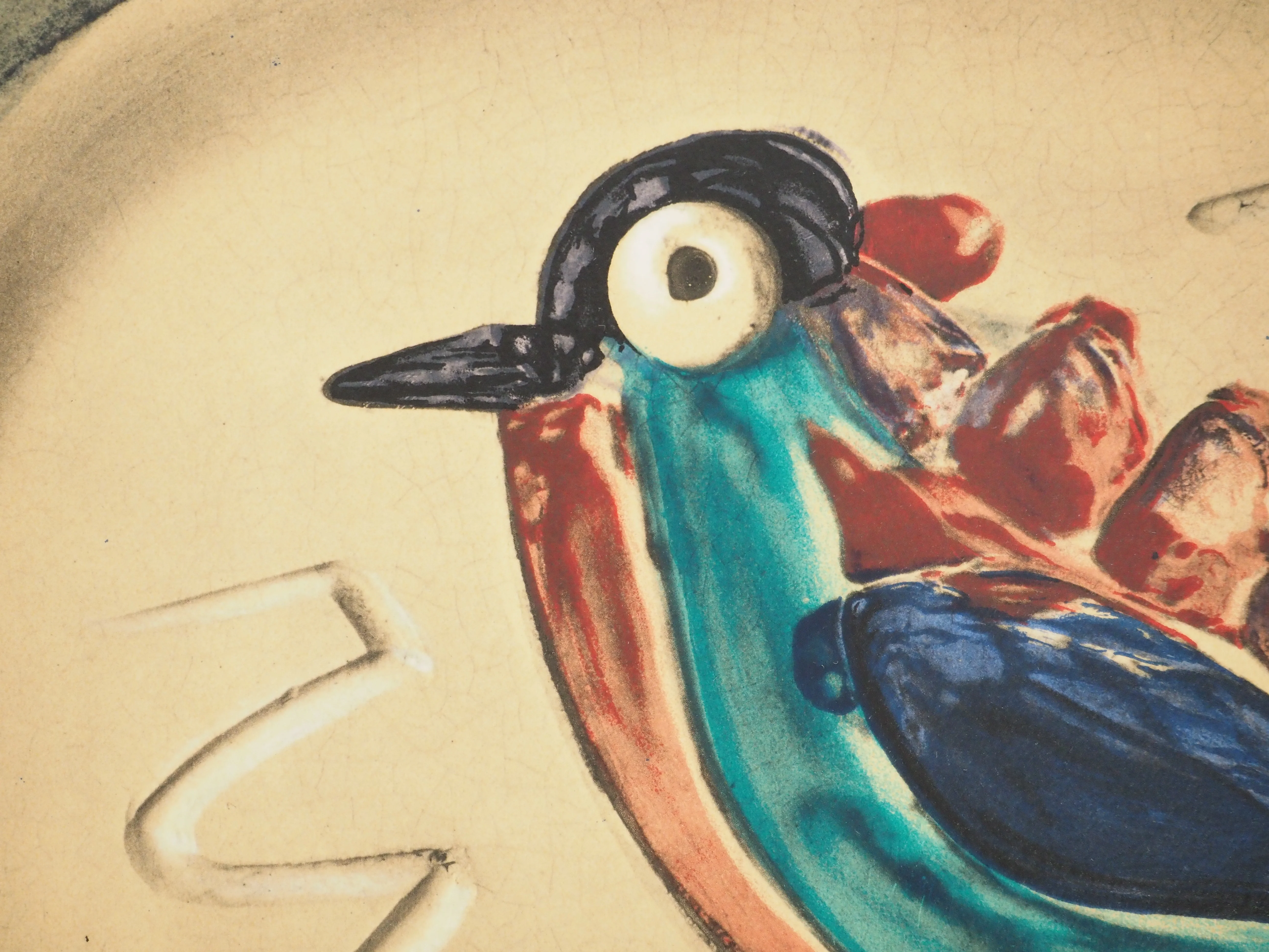 Pablo PICASSO : Céramique Madoura, Oiseau coloré, Lithographie - Image 3