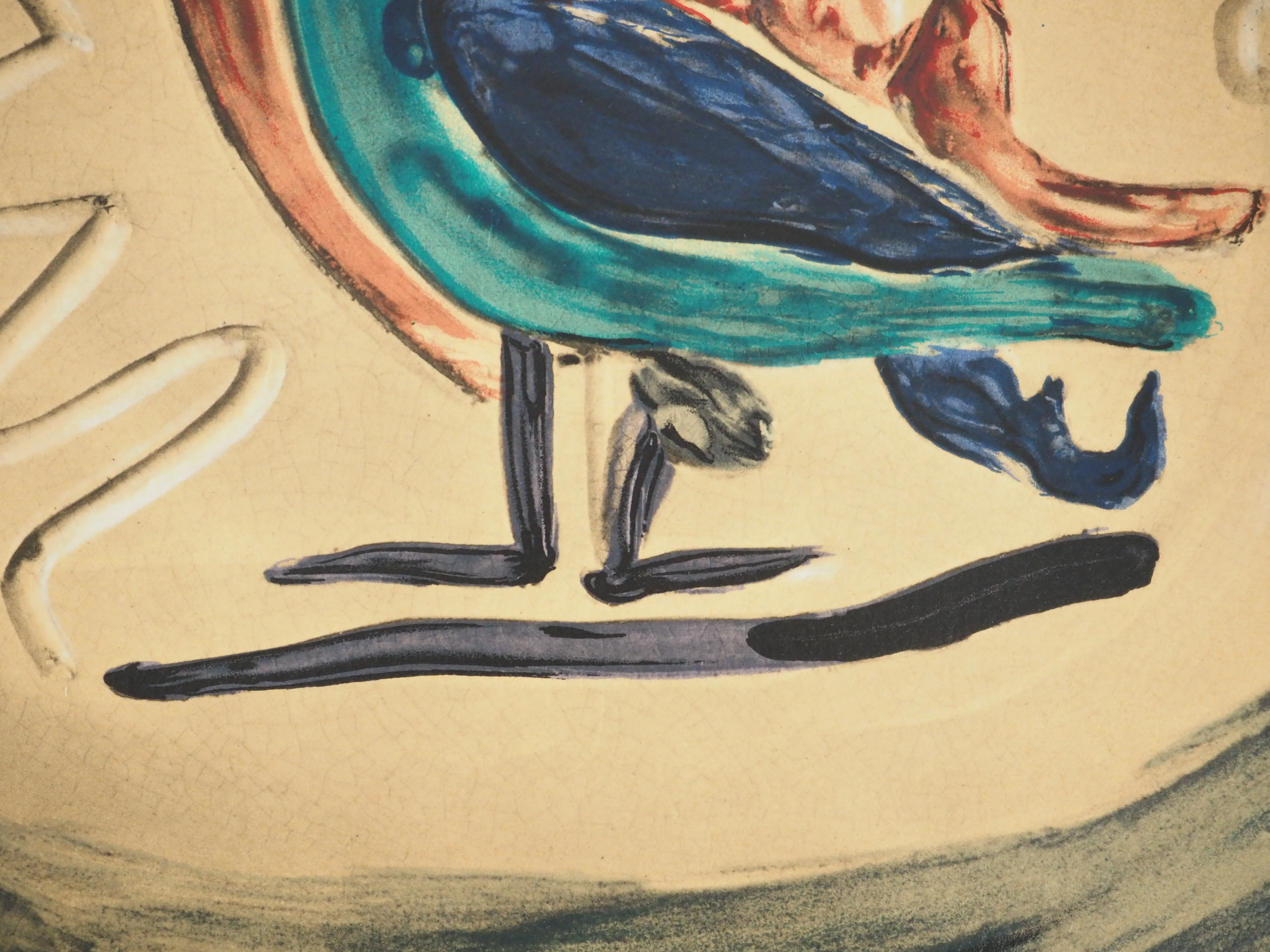 Pablo PICASSO : Céramique Madoura, Oiseau coloré, Lithographie - Image 4