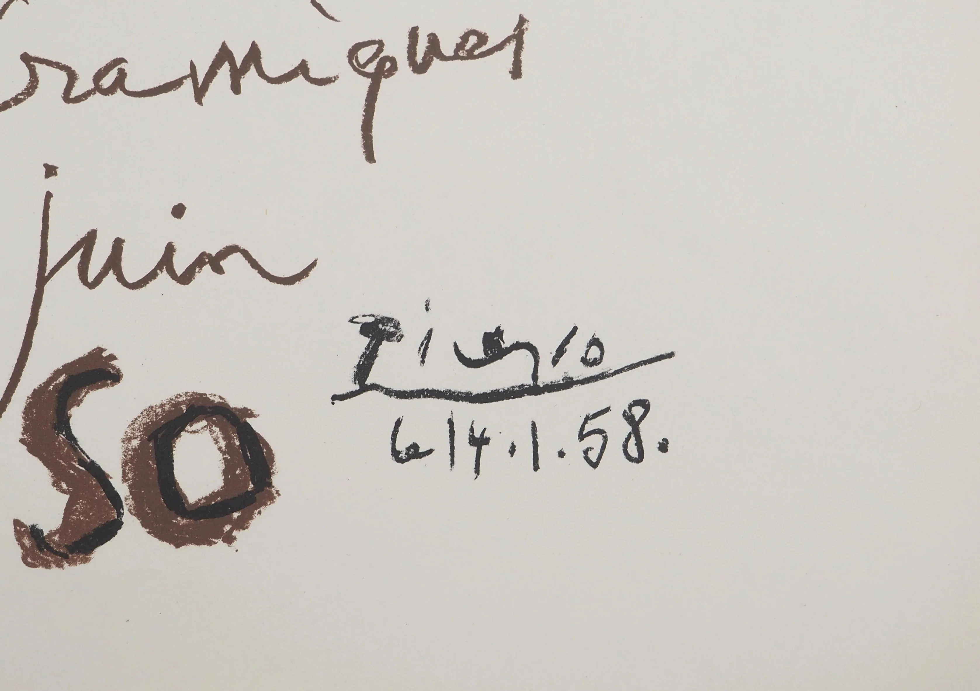Pablo PICASSO : Céramiques, Lithographie originale signée - Image 2