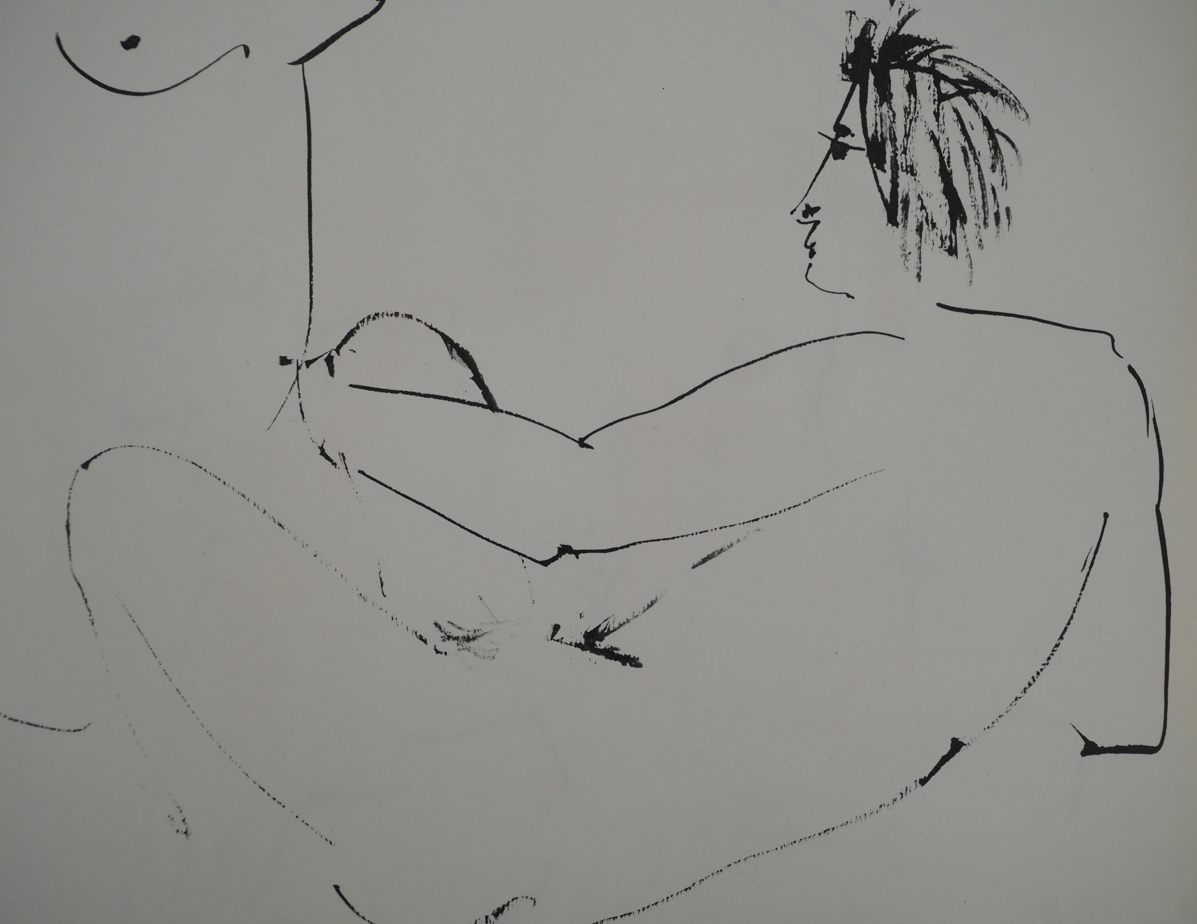 Pablo PICASSO : Comédie Humaine, L'homme au chapeau et la jeune fille, Héliogravure - Image 5