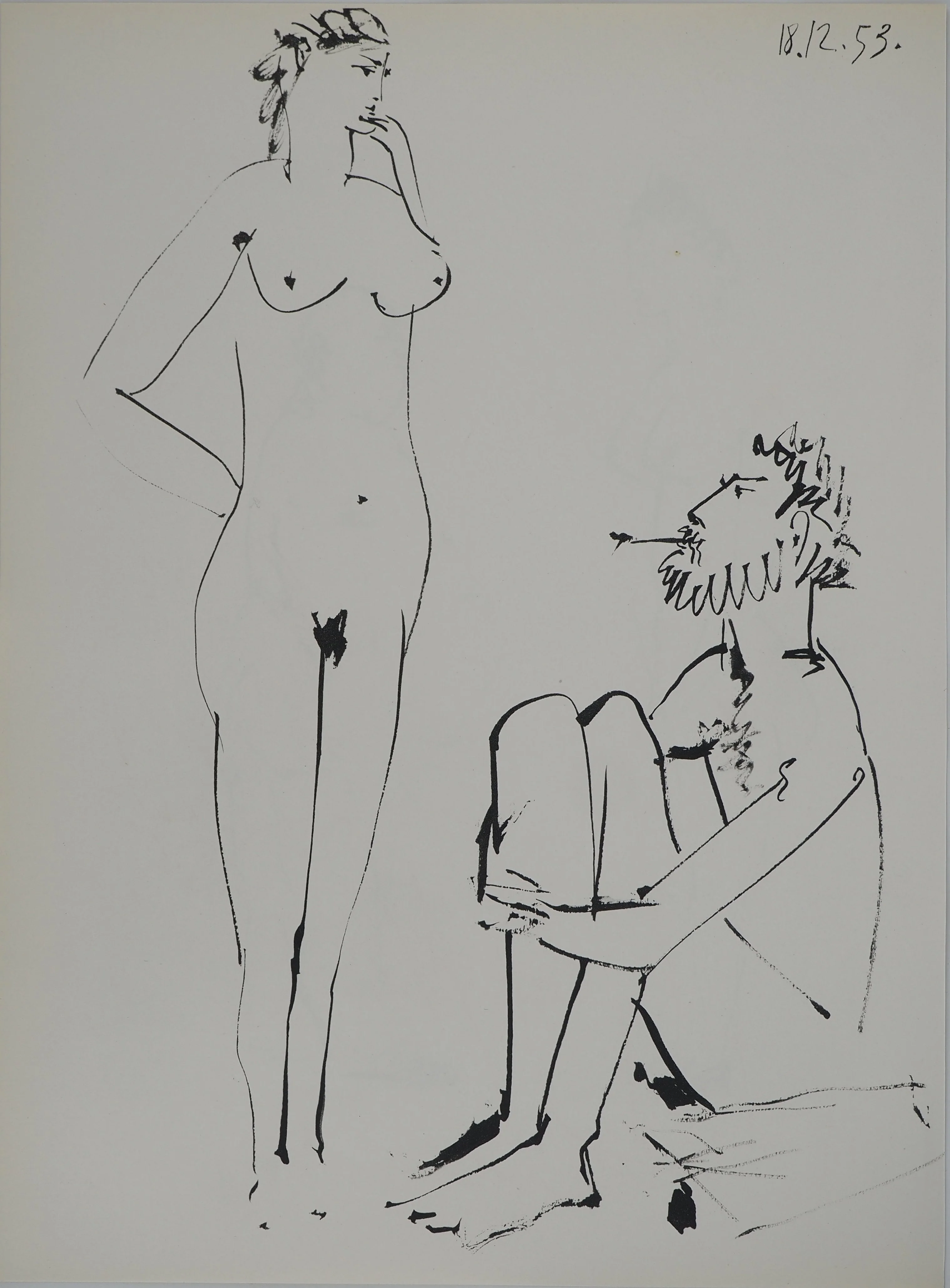 Pablo PICASSO : Comédie Humaine, La courtisane et le vieil homme, Héliogravure - Image 4