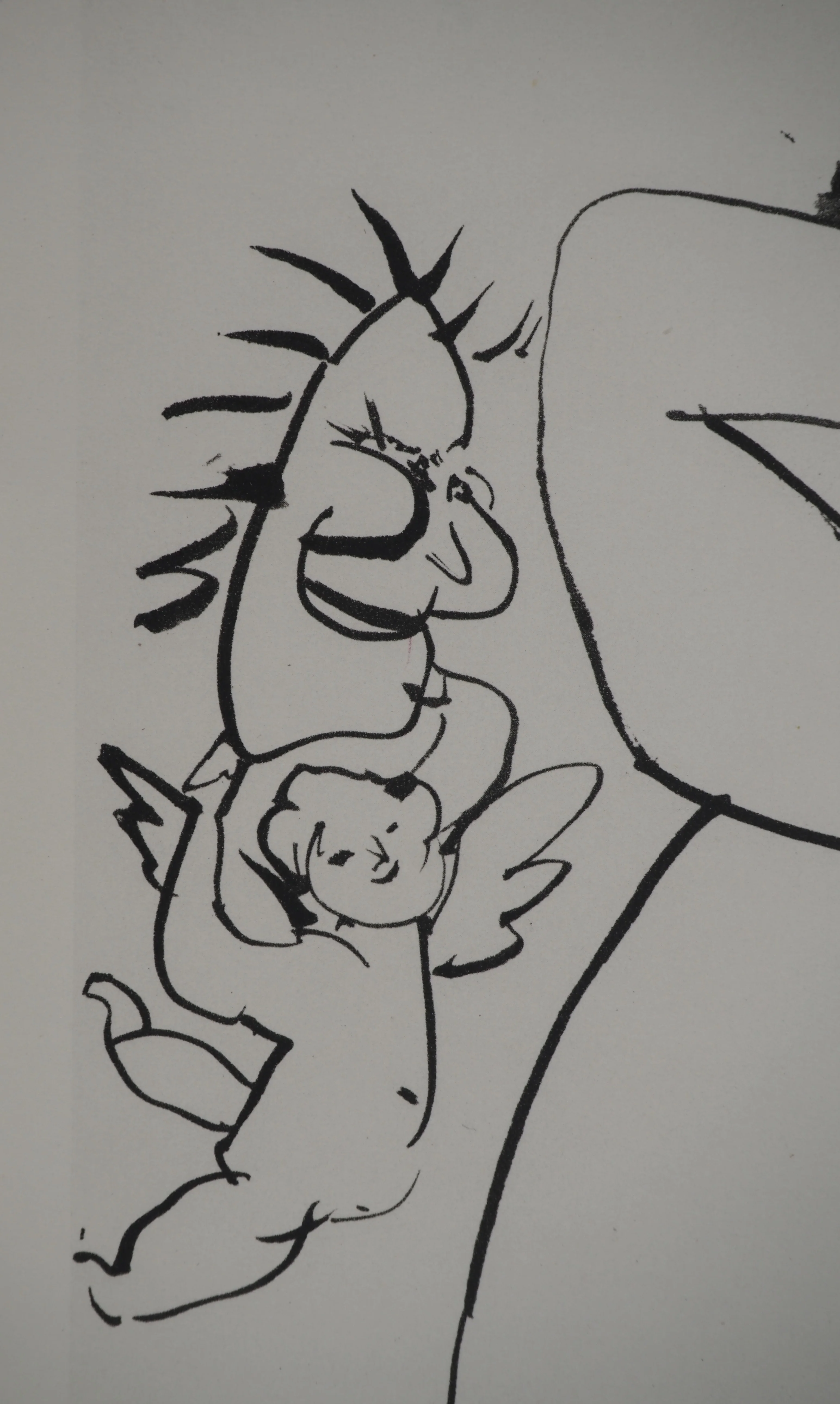 Pablo PICASSO : Comédie Humaine, L'ange démasqué et la jeune femme, Héliogravure - Image 2