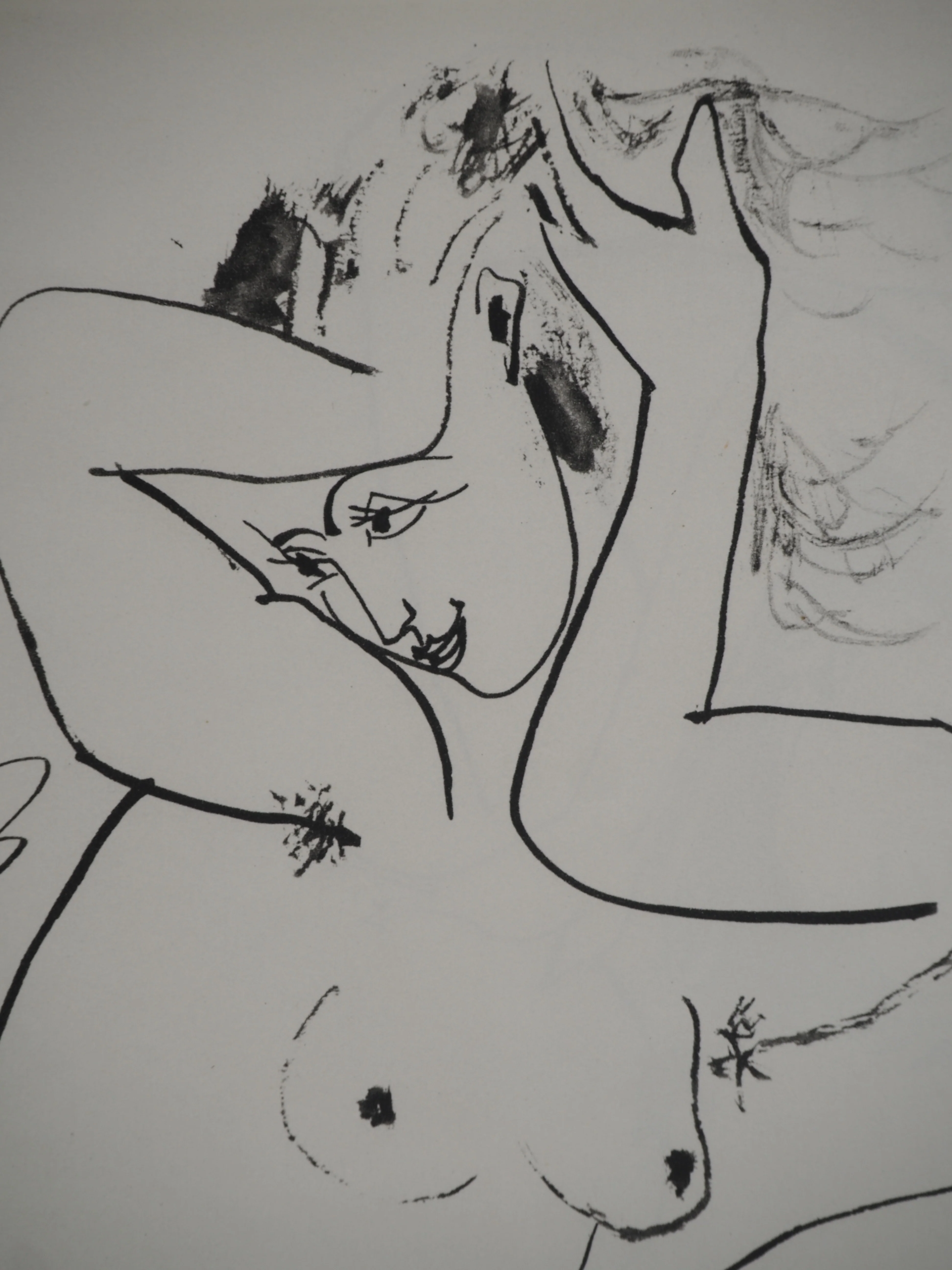 Pablo PICASSO : Comédie Humaine, L'ange démasqué et la jeune femme, Héliogravure - Image 3