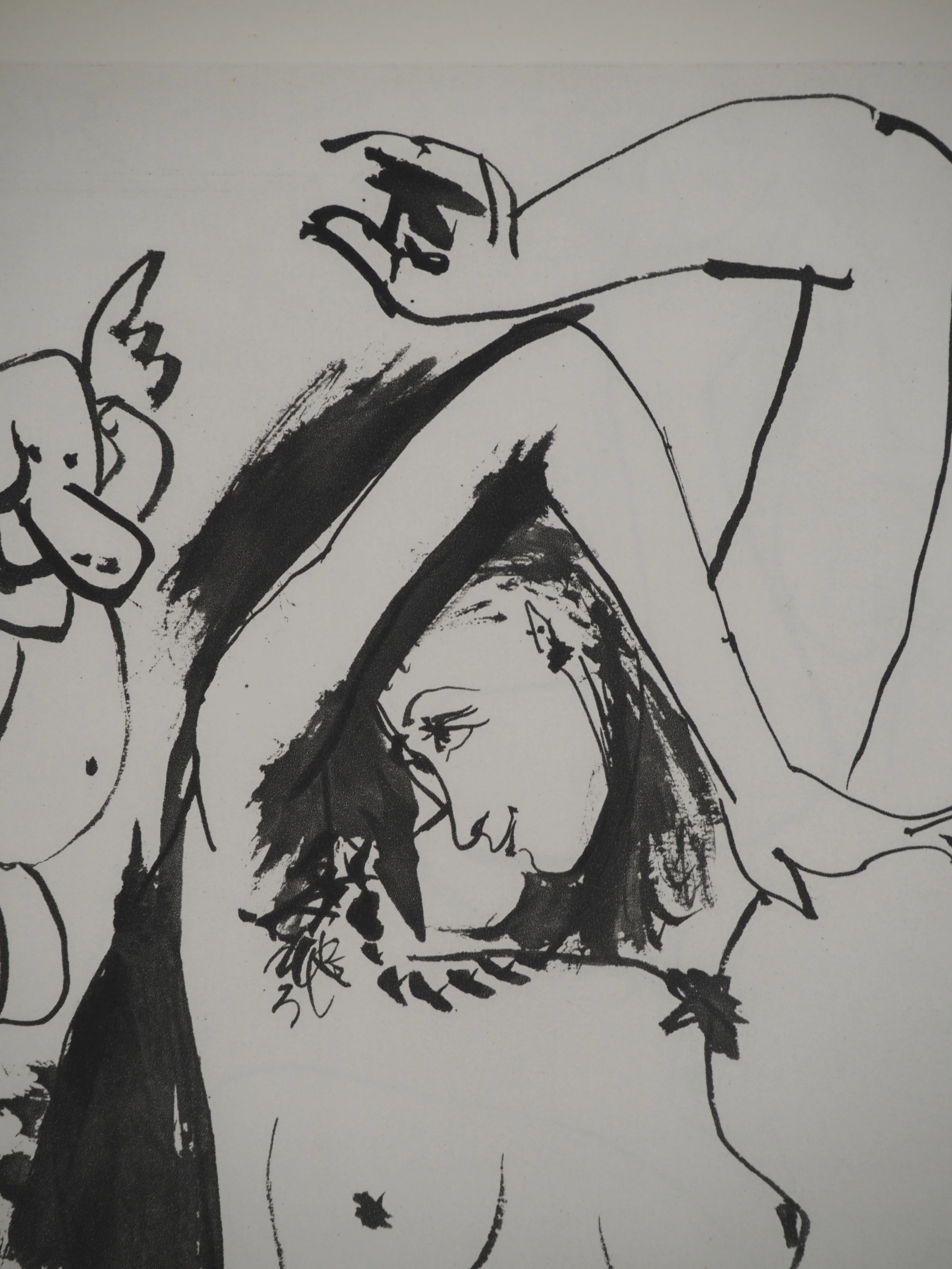 Pablo PICASSO : Comédie Humaine, L'ange démasqué et la jeune femme, Héliogravure - Image 6