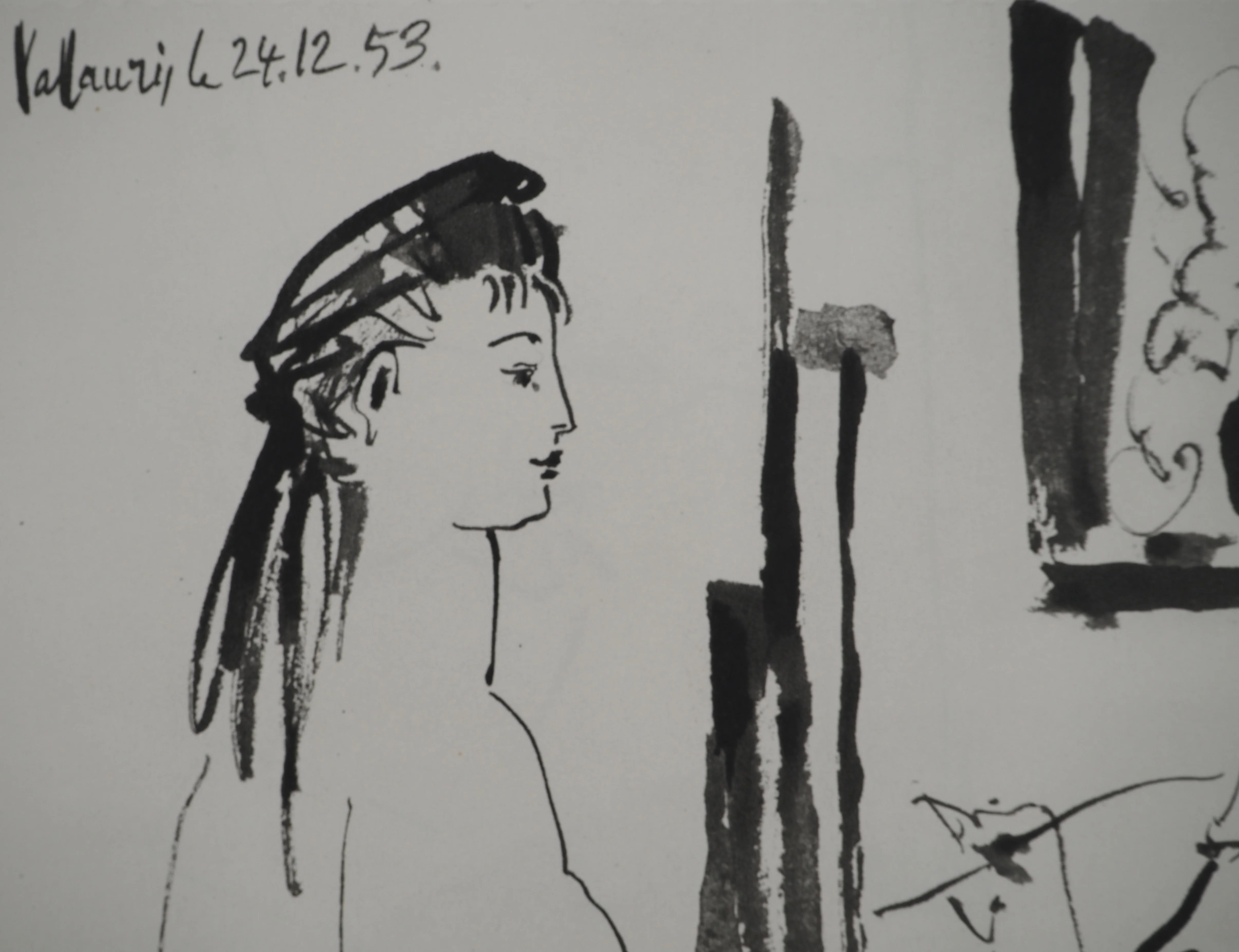 Pablo PICASSO : Comédie Humaine, Le modèle aux jambes croisées, Héliogravure - Image 5