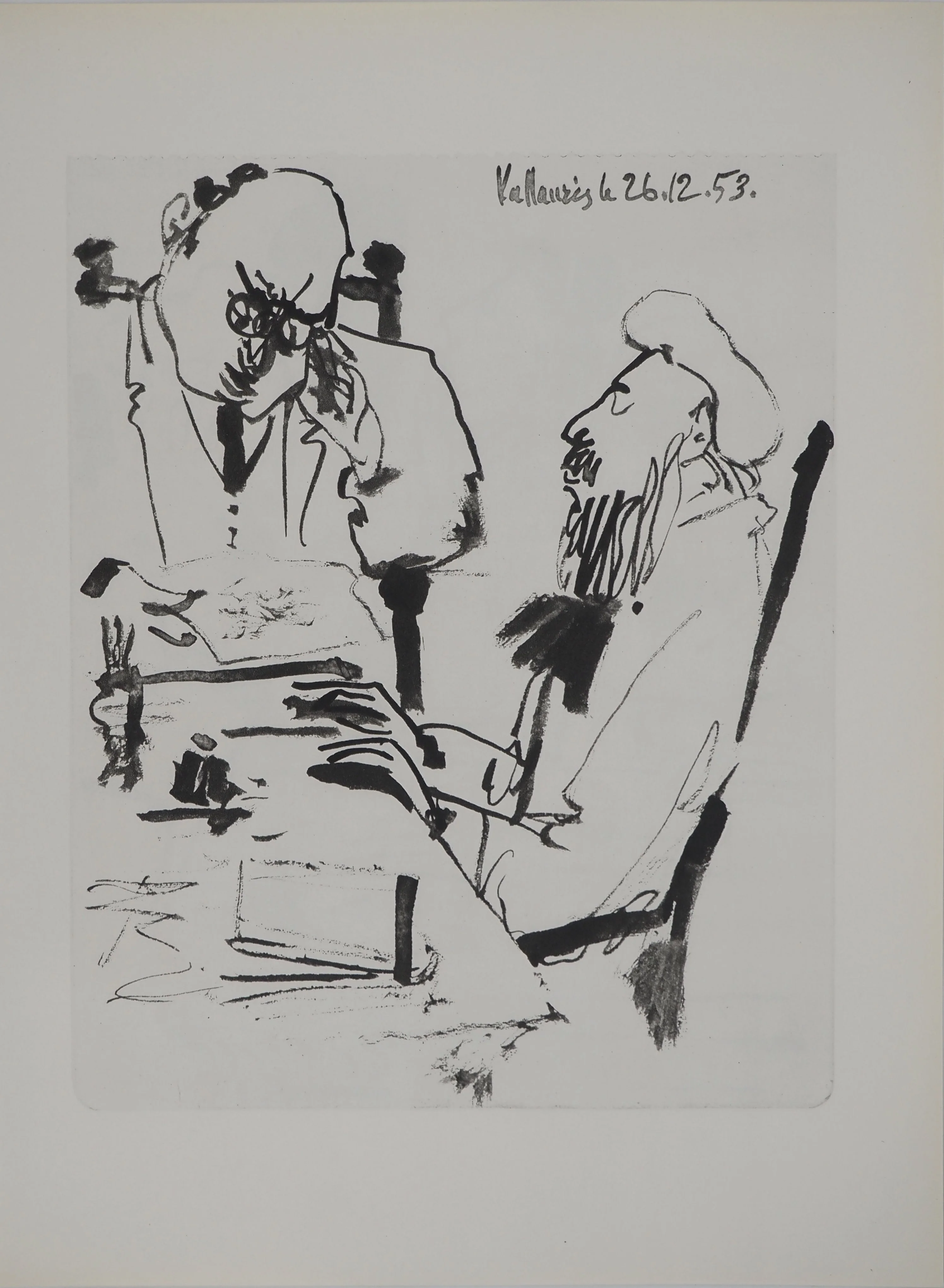 Pablo PICASSO : Comédie Humaine, Les amateurs d'art, Héliogravure - Image 4