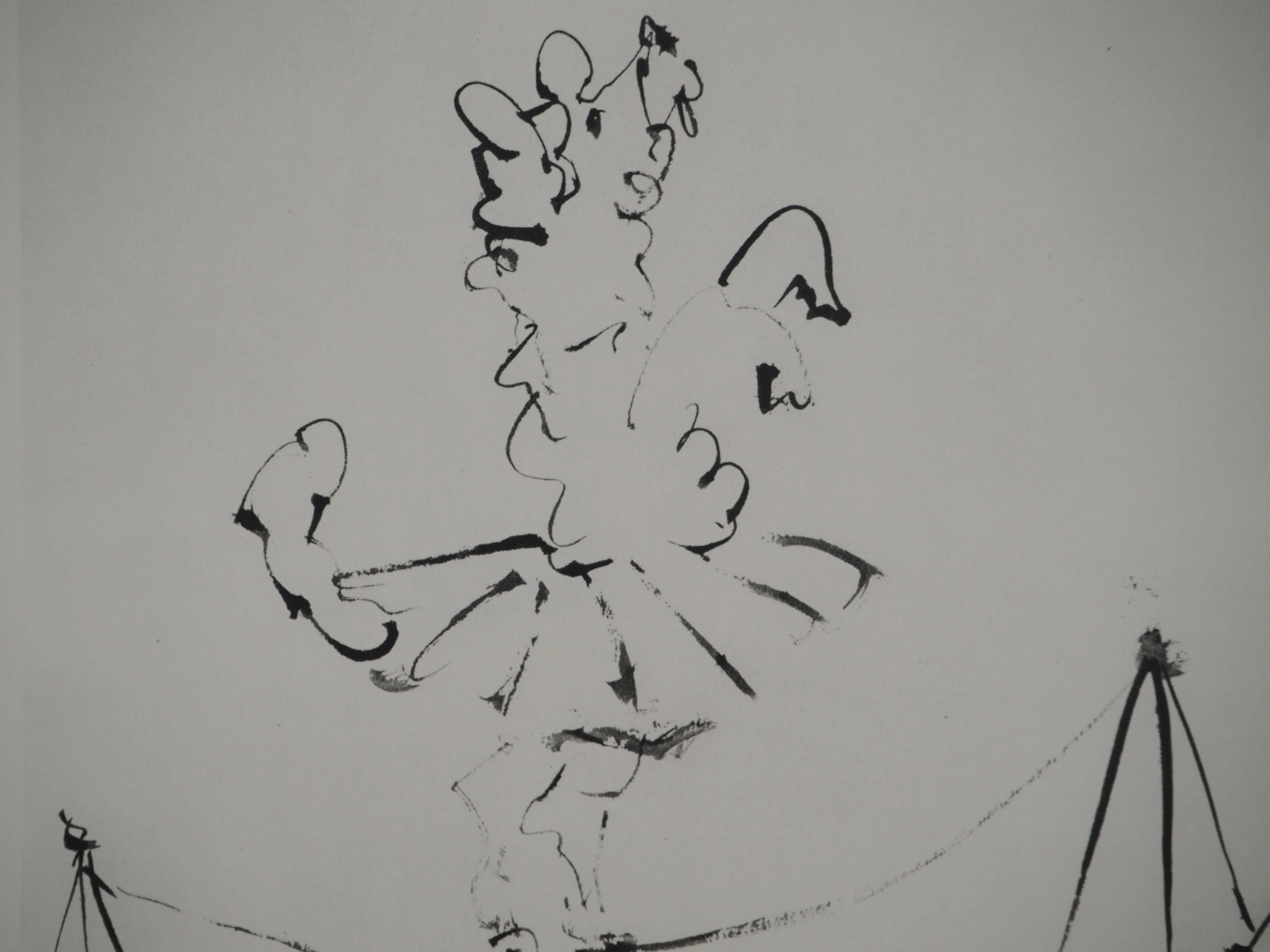 Pablo PICASSO : Comédie Humaine, Nu avec Arlequin, Héliogravure - Image 3