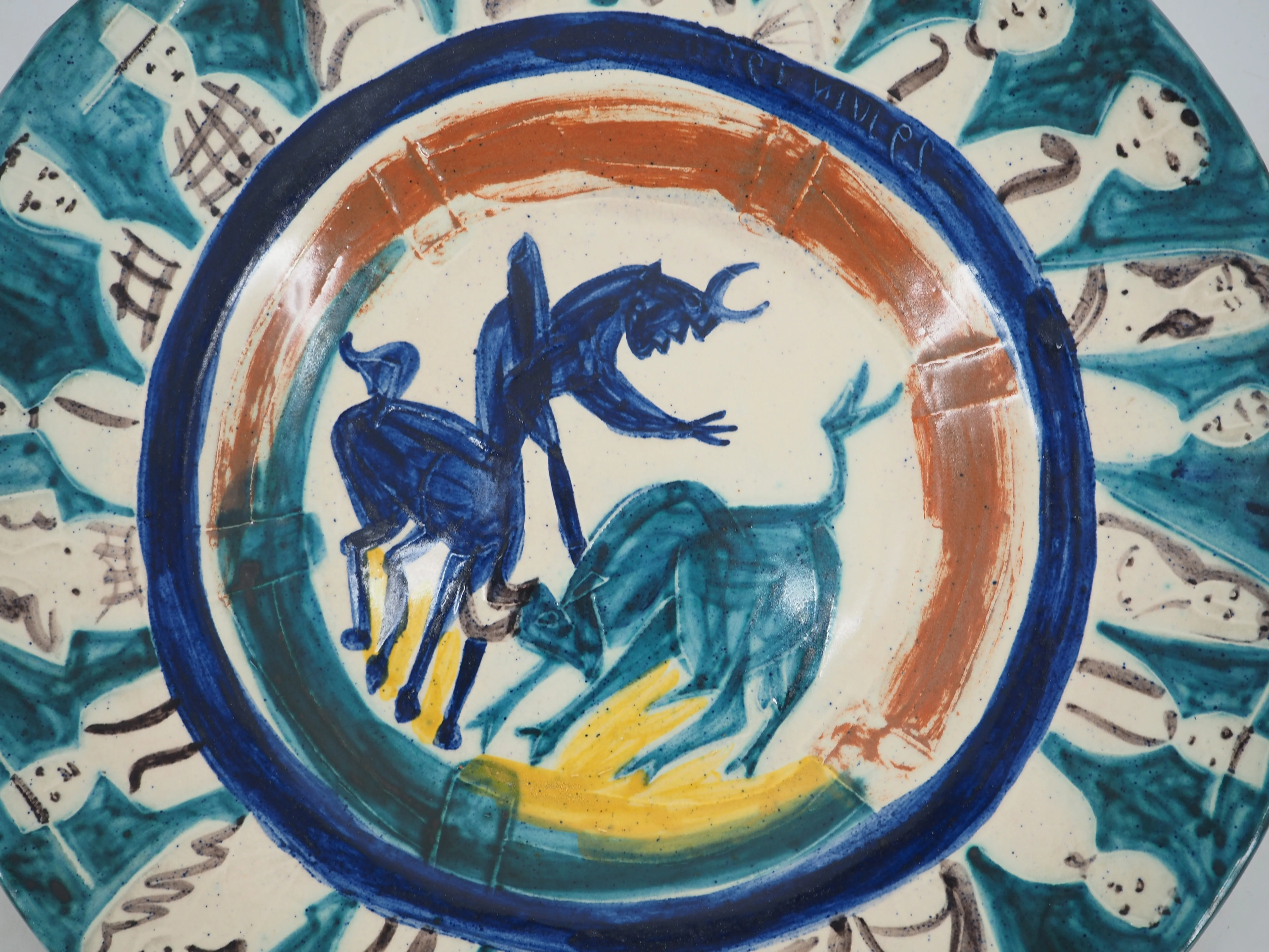 Pablo PICASSO : Corrida aux personnages, Céramique originale Madoura - Image 2
