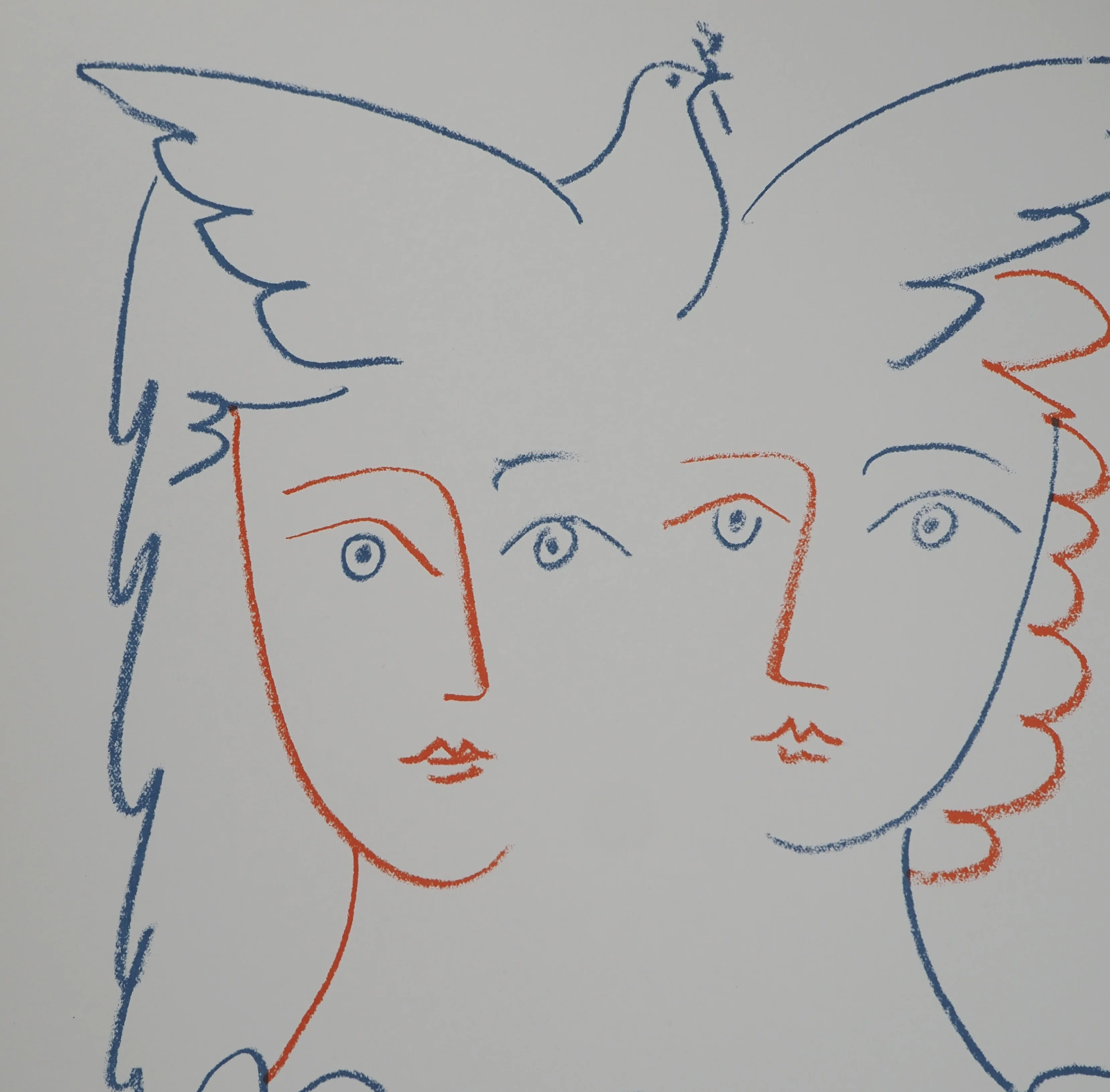 Pablo PICASSO : Couple à la colombe, Lithographie signée - Image 4