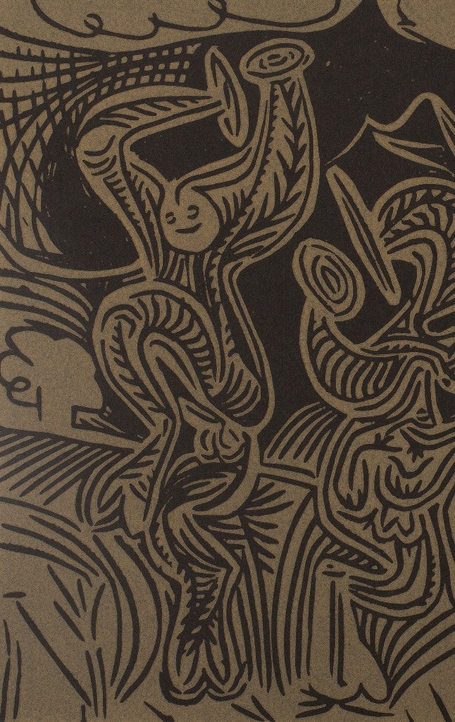 Pablo PICASSO : Danseurs et musiciens, Linogravure (1962) - Image 3