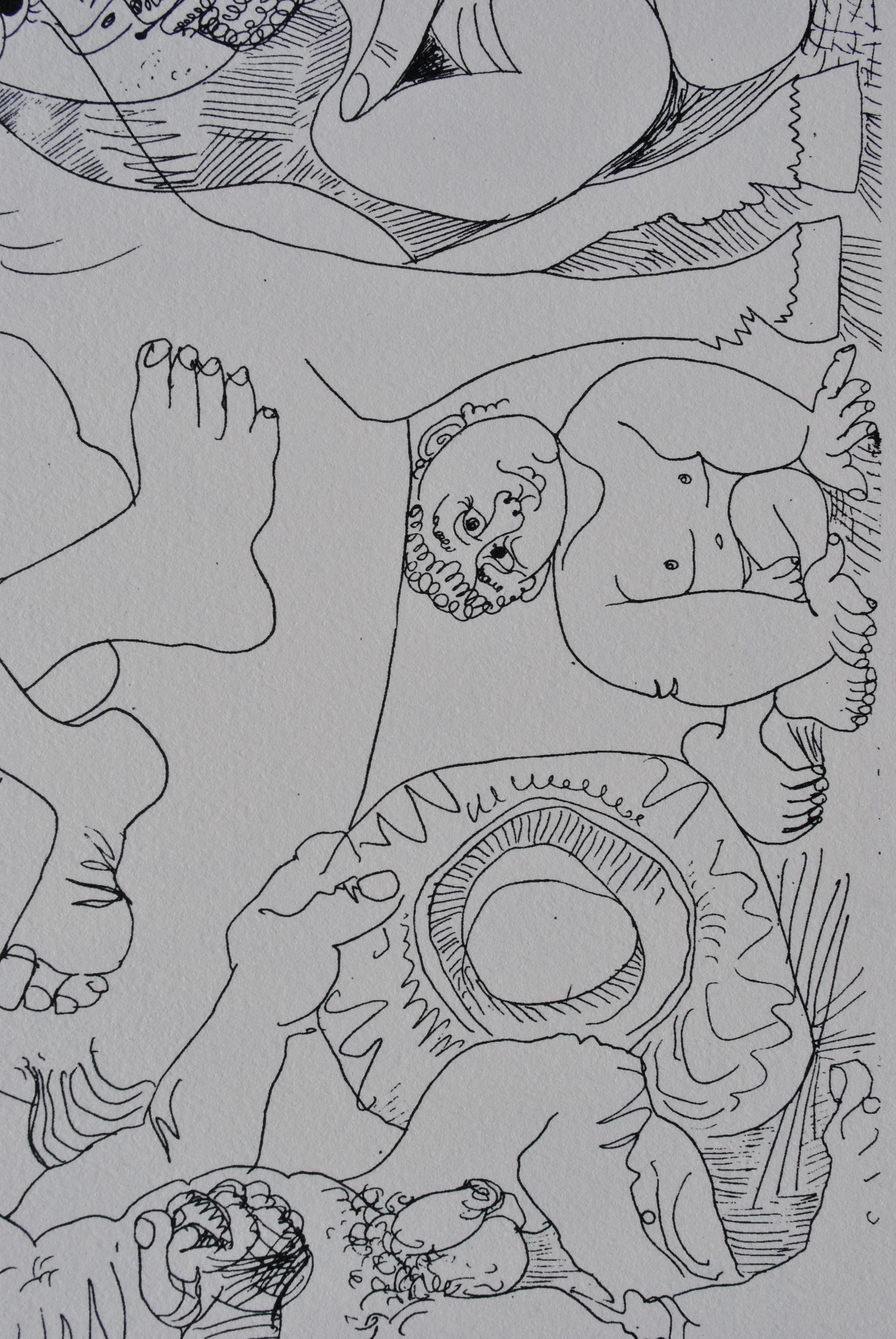 Pablo PICASSO : Femme à cheval et courtisans, Lithographie signée - Image 7