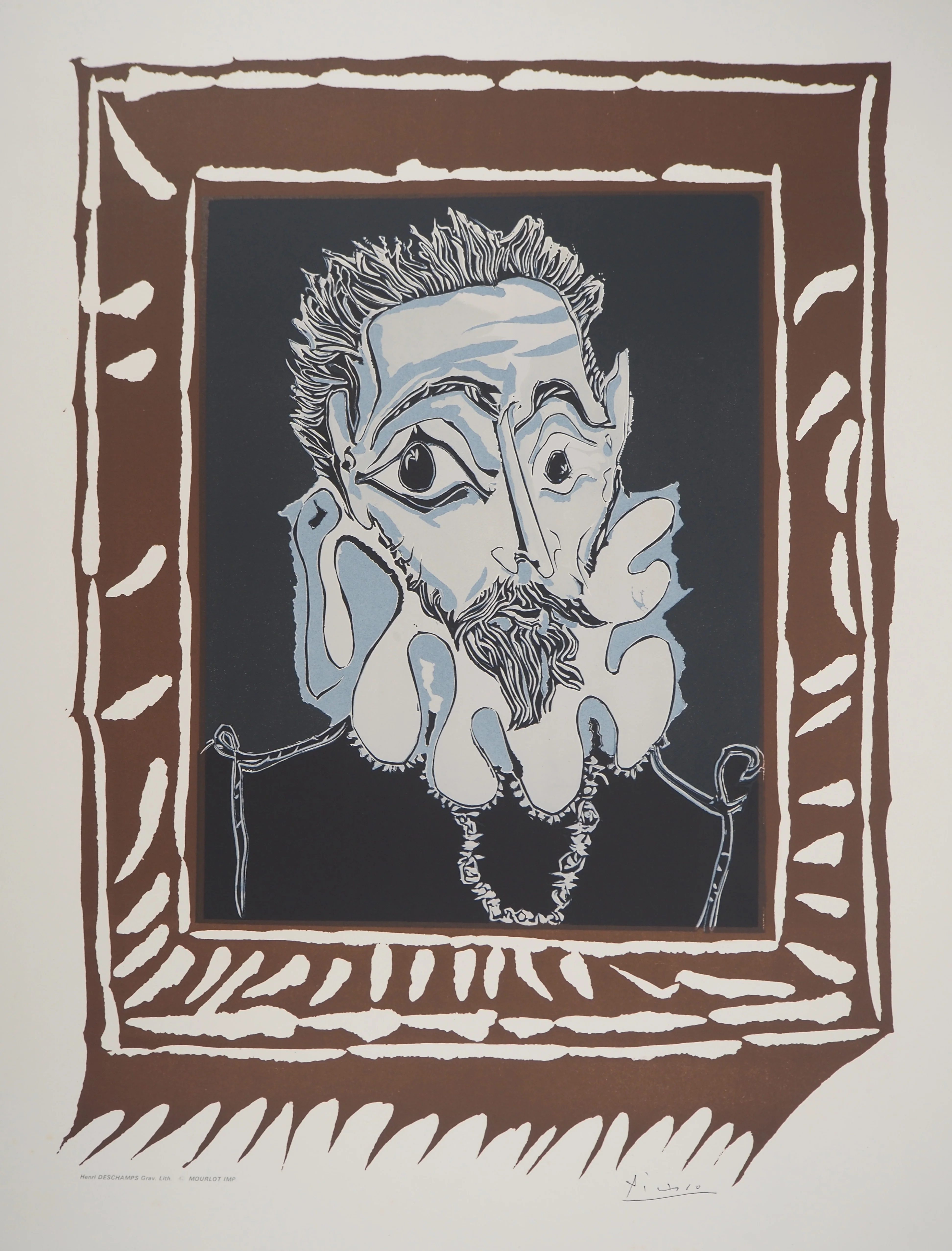 Pablo PICASSO : Homme à la fraise d'après El Greco, Lithographie signée - Image 3