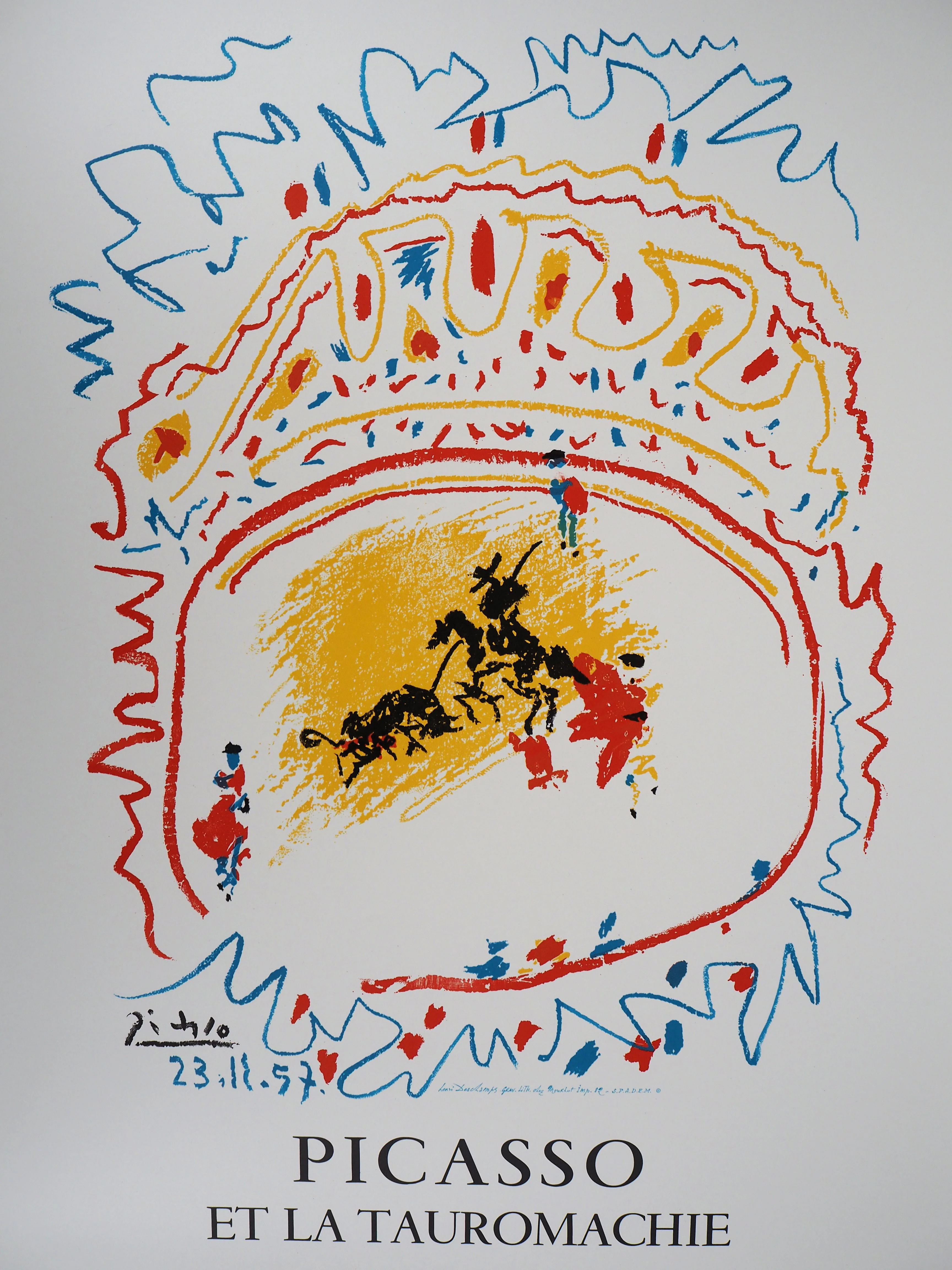 Pablo PICASSO : La Tauromachie (Céret), Affiche en lithographie signée - Image 2