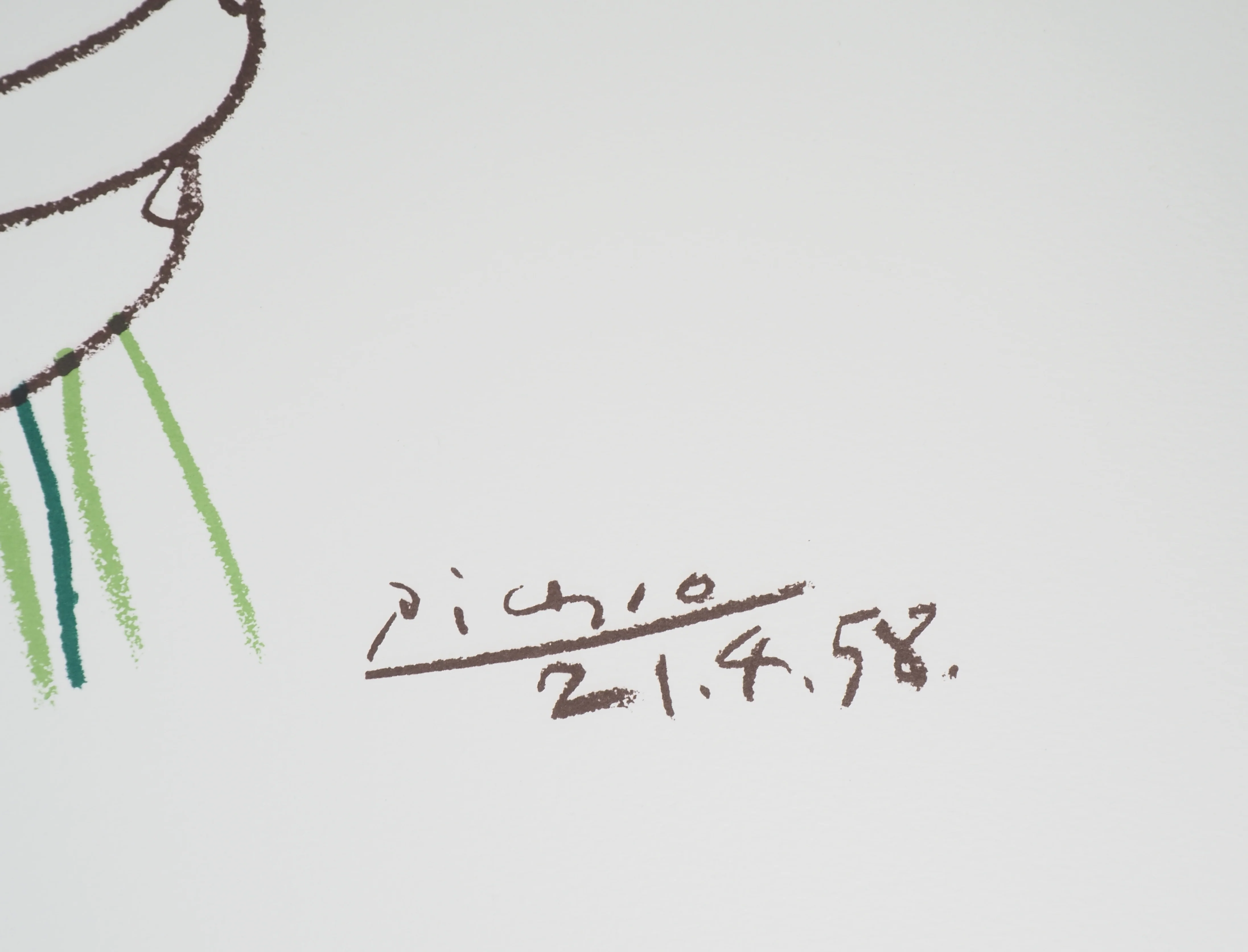 Pablo PICASSO : Le bouquet de la Paix, Lithographie signée - Image 3