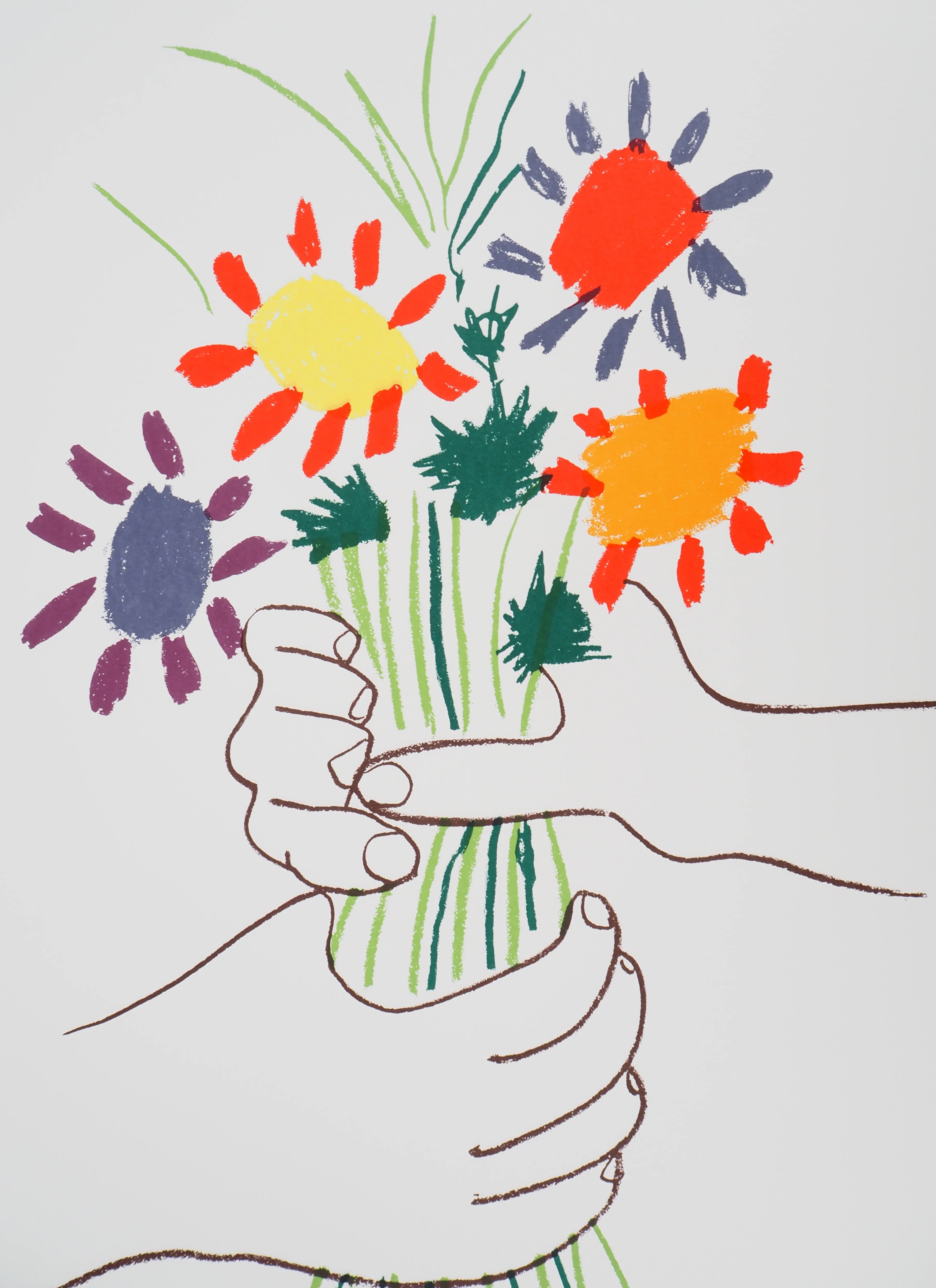 Pablo PICASSO : Le bouquet de la Paix, Lithographie signée - Image 4