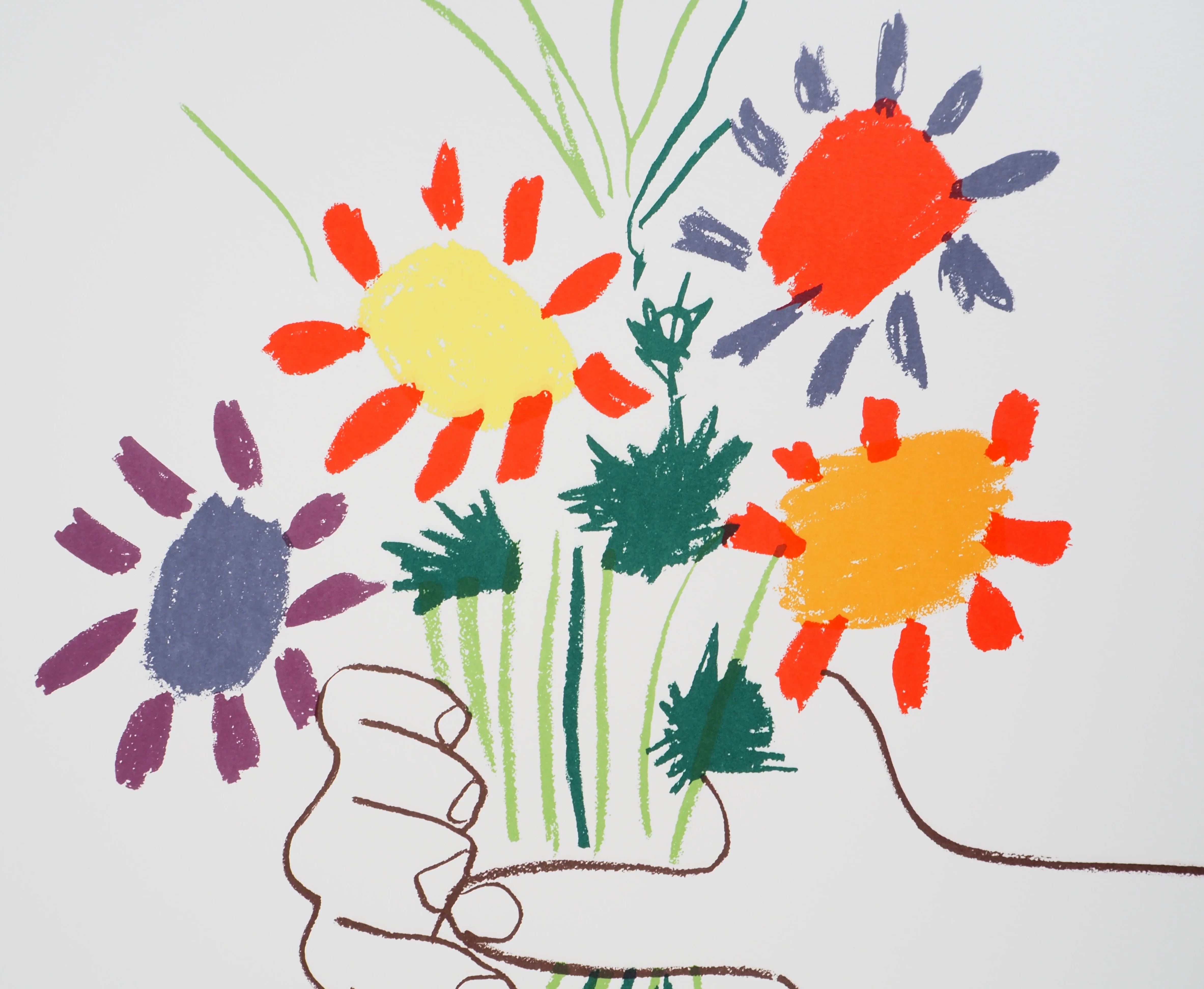 Pablo PICASSO : Le bouquet de la Paix, Lithographie signée - Image 5
