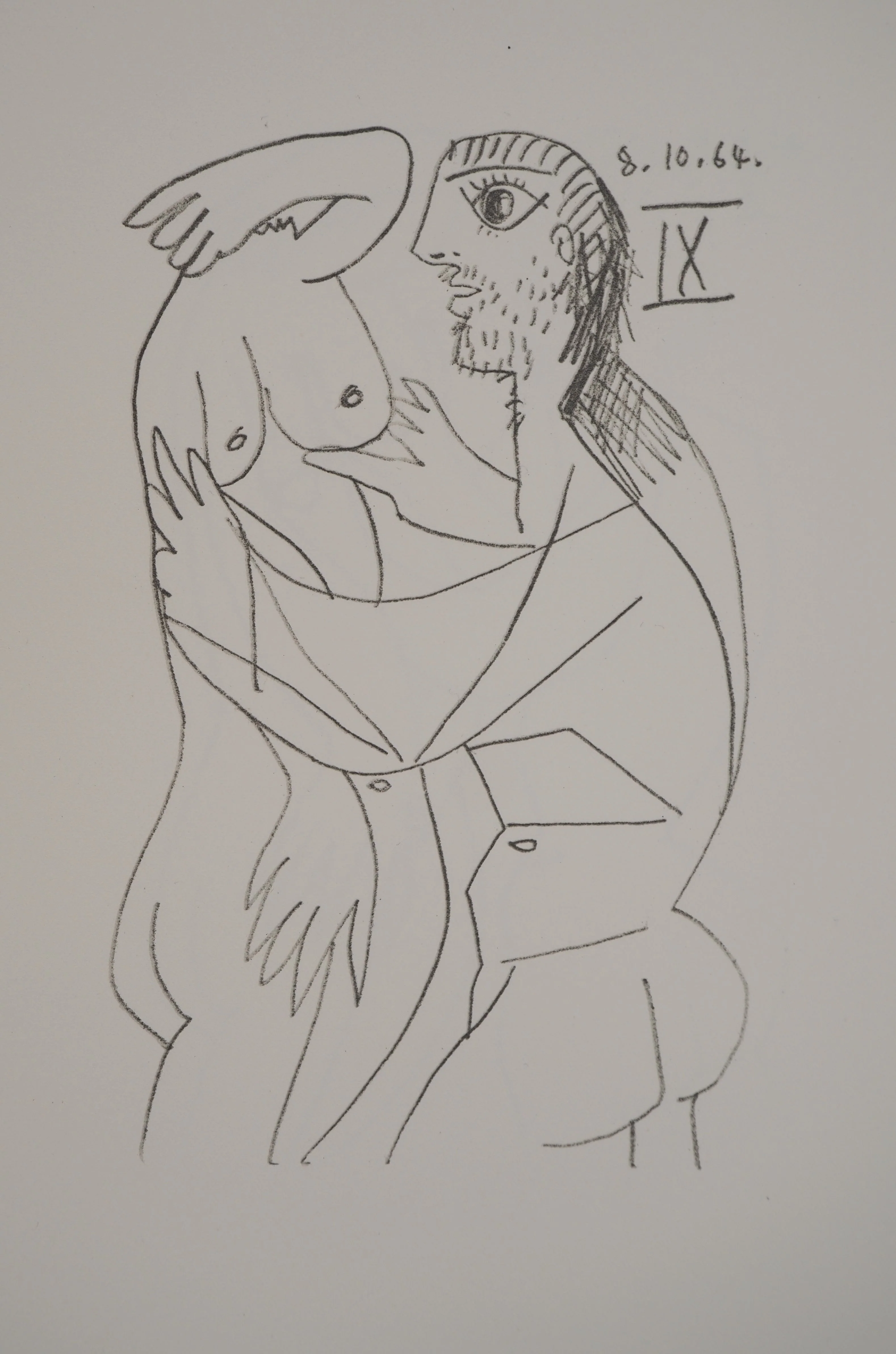Pablo PICASSO : Le Goût du Bonheur, La bien aimée, Lithographie - Image 2
