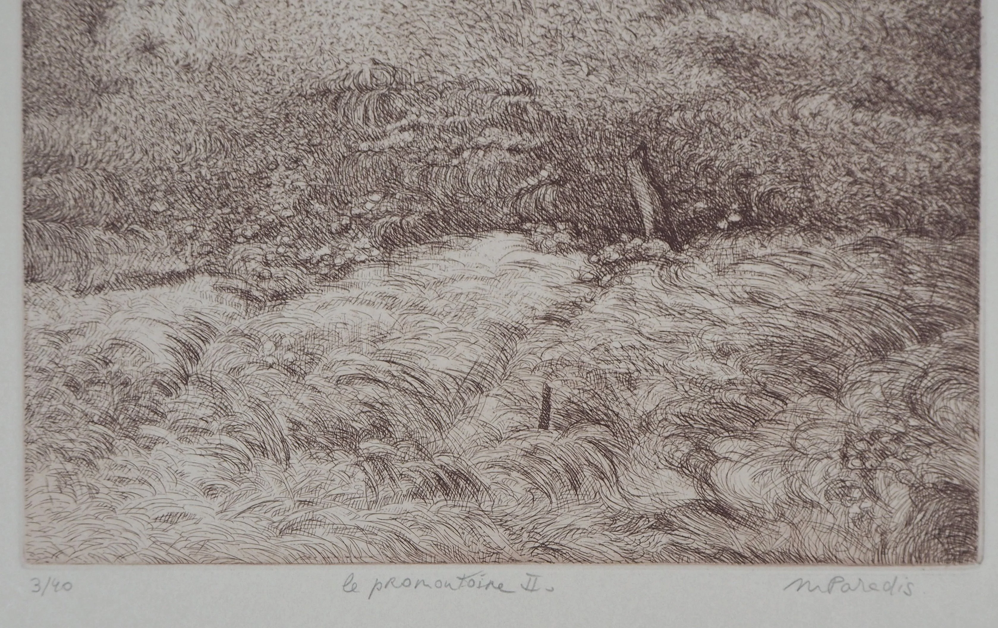 Michel PARADIS : Le Promontoire II, Gravure originale signée - Image 2