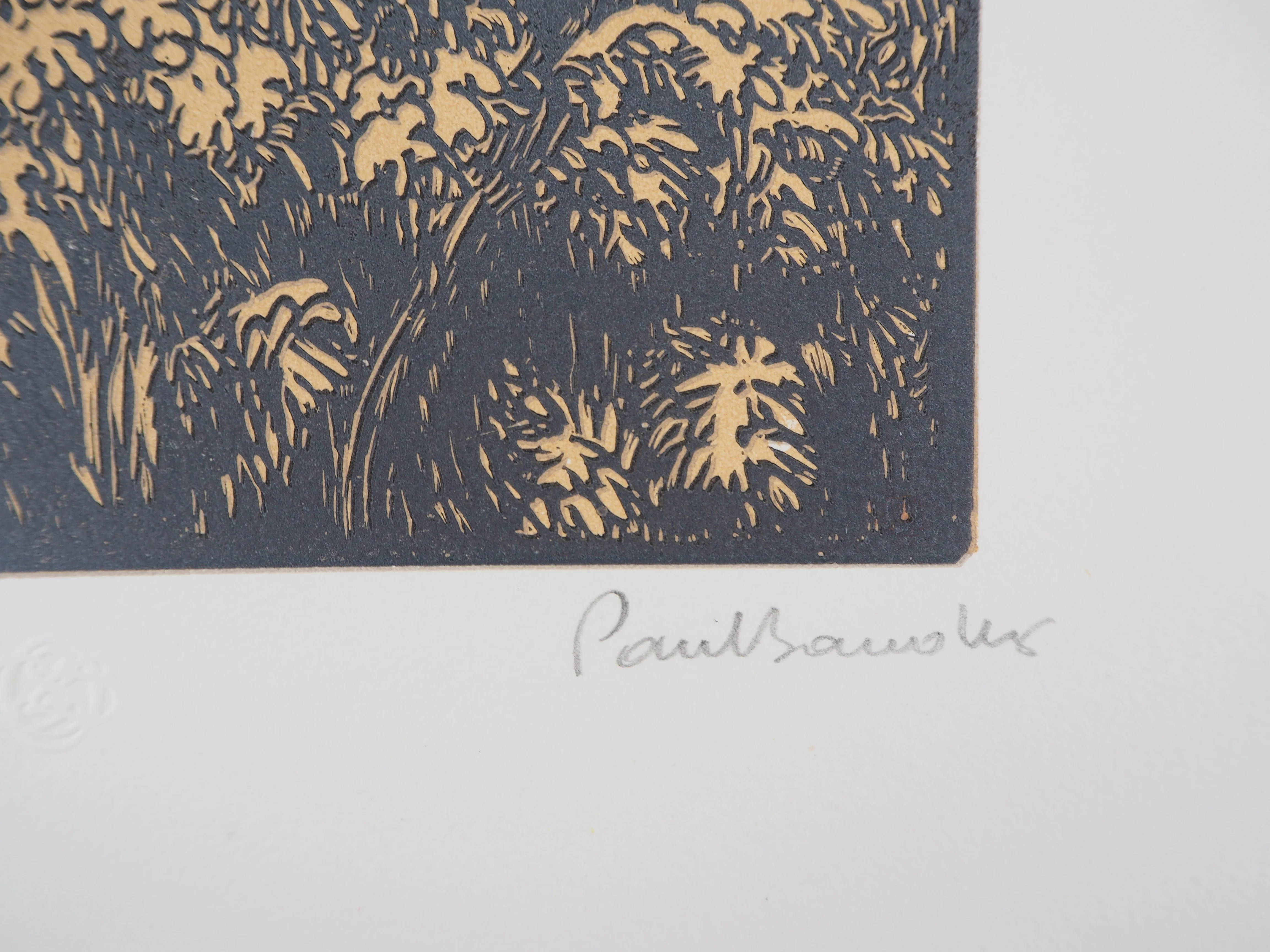 Paul BAUDIER : Vieille maison, Gravure sur bois originale signée - Image 2