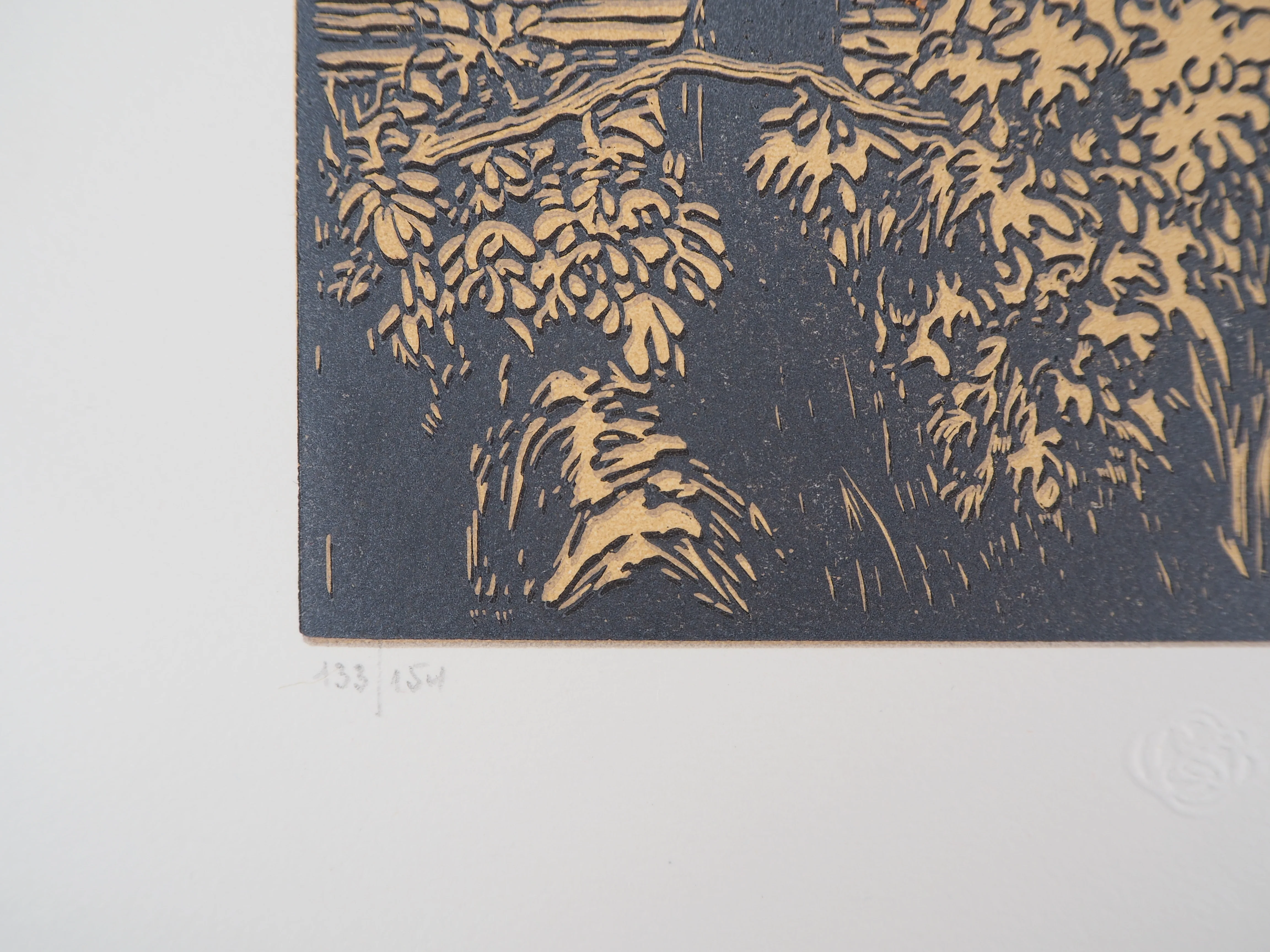 Paul BAUDIER : Vieille maison, Gravure sur bois originale signée - Image 4