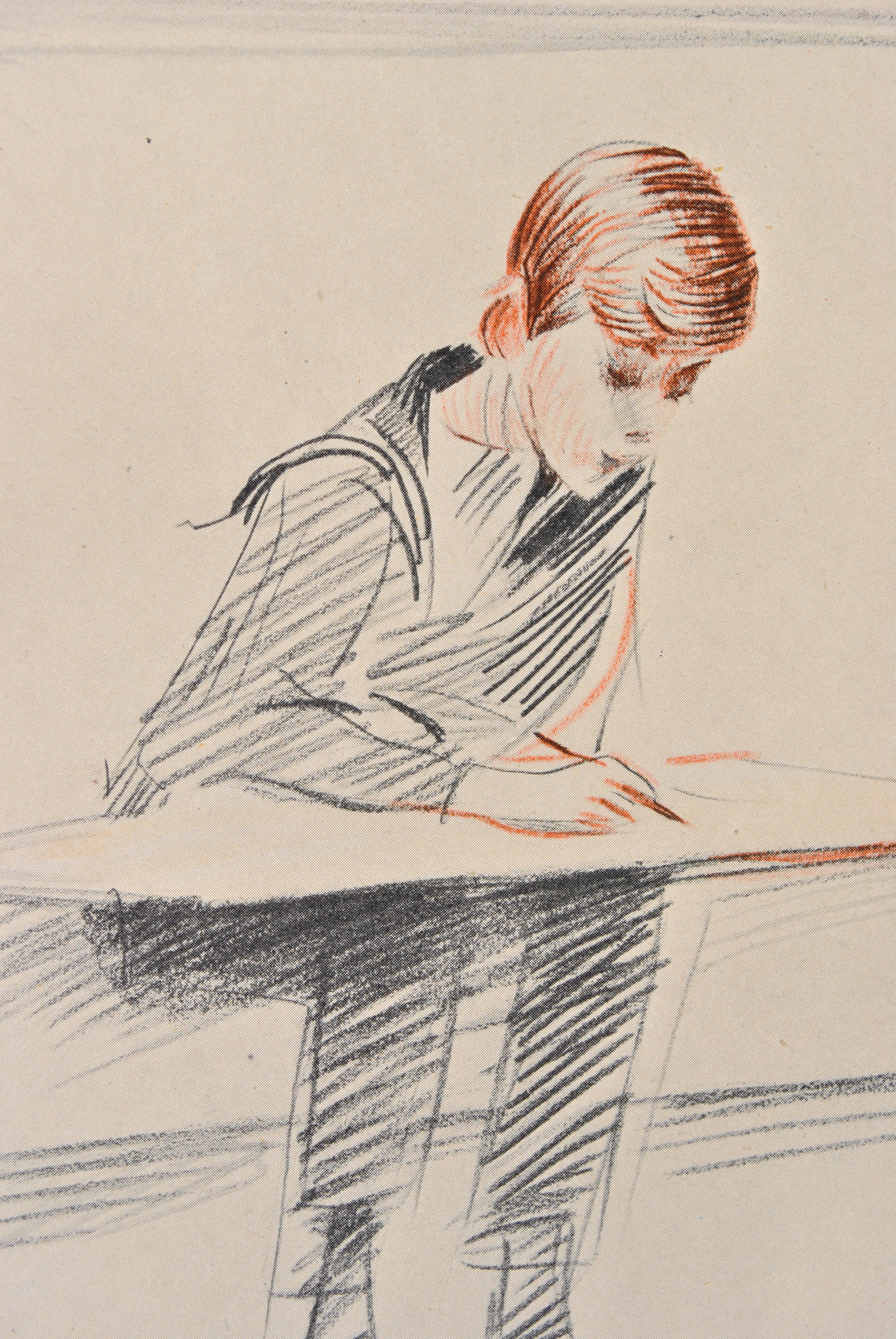 Paul César HELLEU : Le petit dessinateur, Héliogravure - Image 3