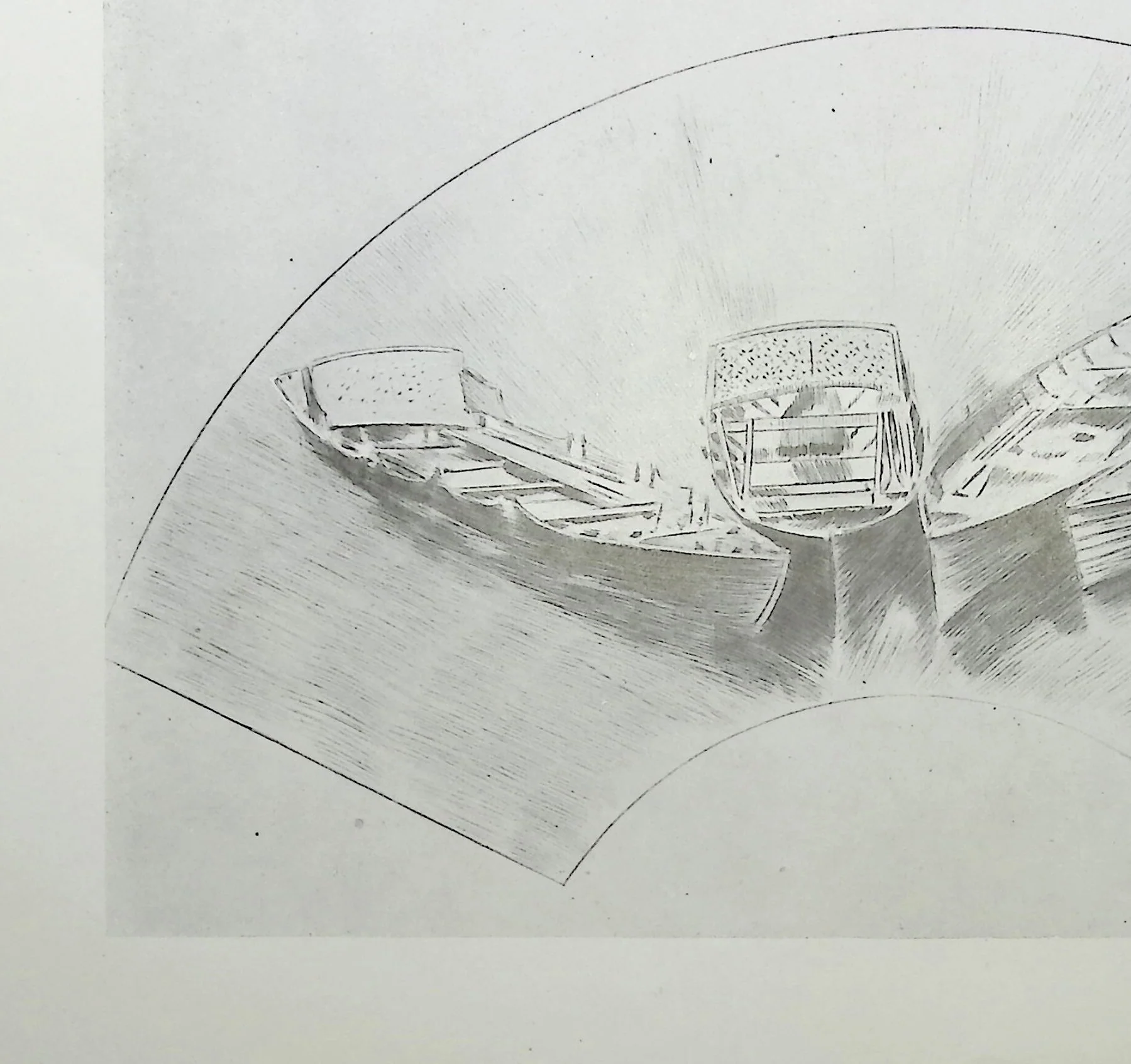 Paul César HELLEU : Les trois barques, Héliogravure - Image 5
