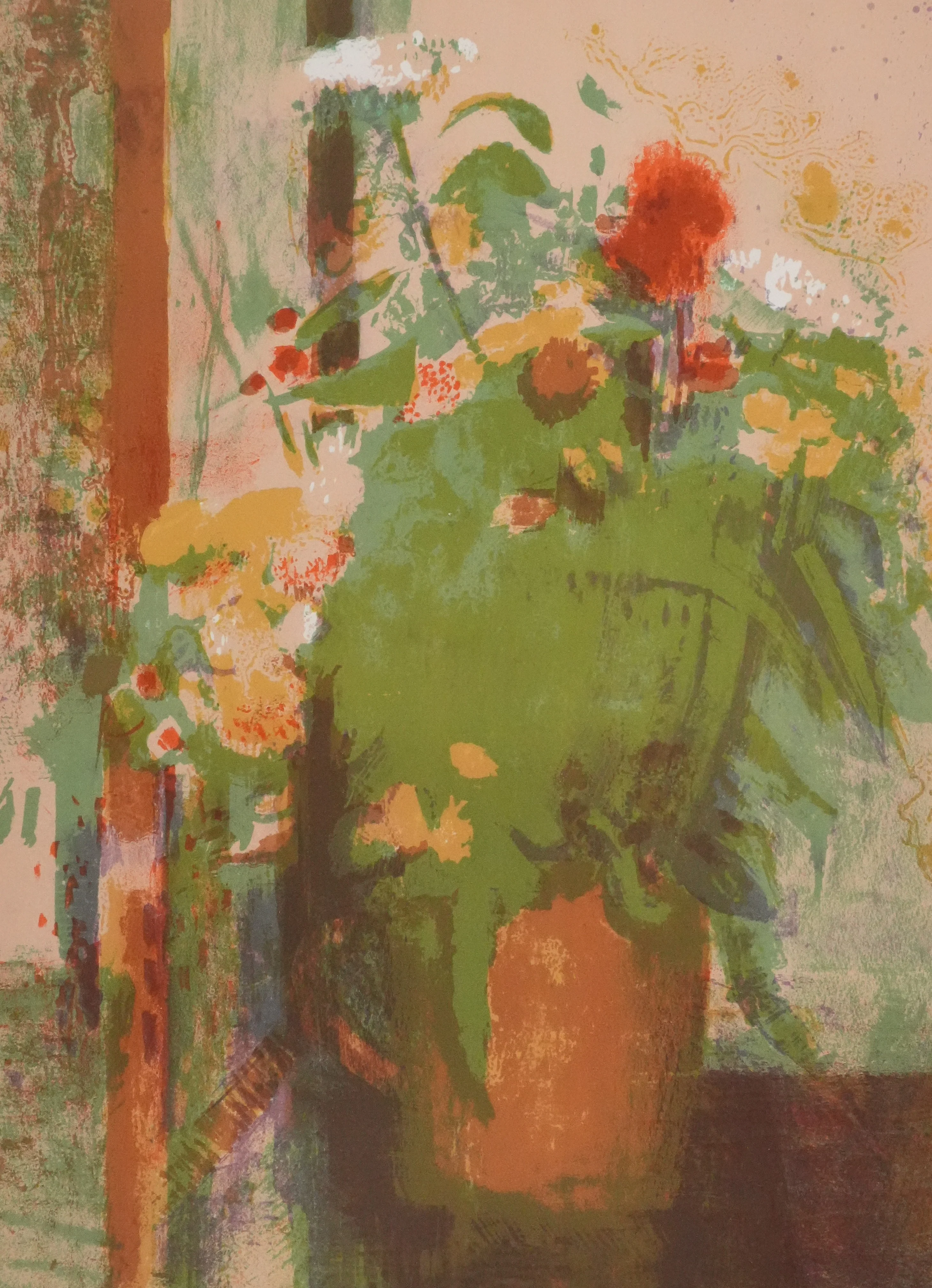 Paul COLLOMB : Bouquet à la fenêtre, Lithographie originale signée - Image 4