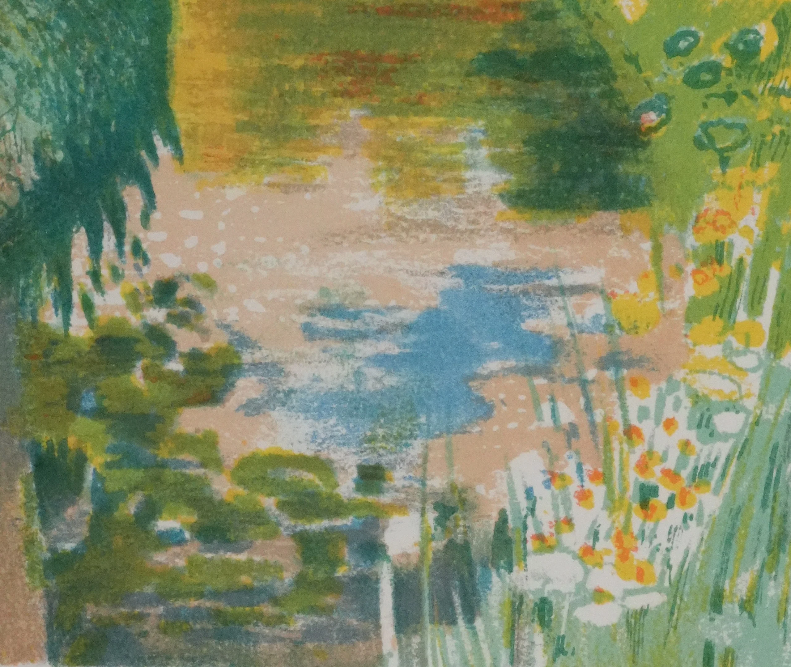 Paul COLLOMB : Canal aux lueurs oranges, Lithographie originale signée - Image 6