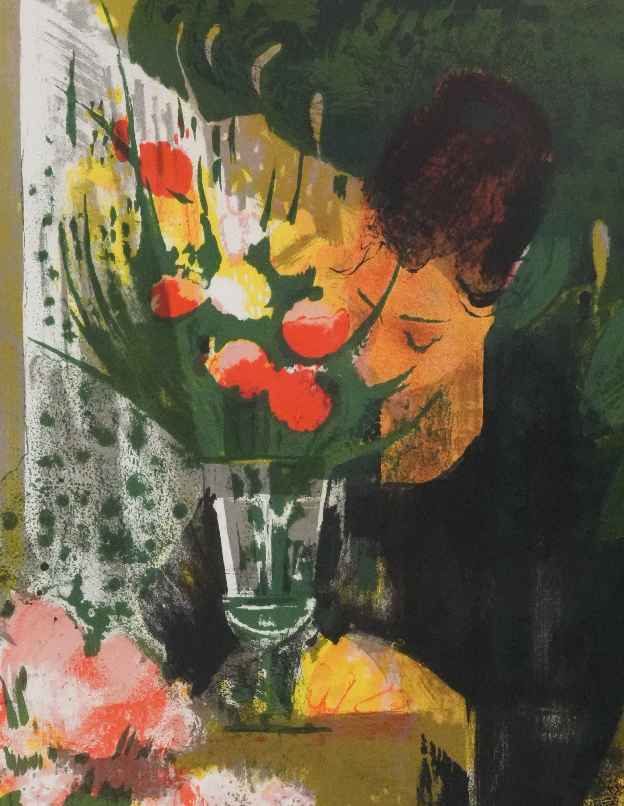 Paul COLLOMB : La fleuriste en noir, Lithographie originale signée - Image 5