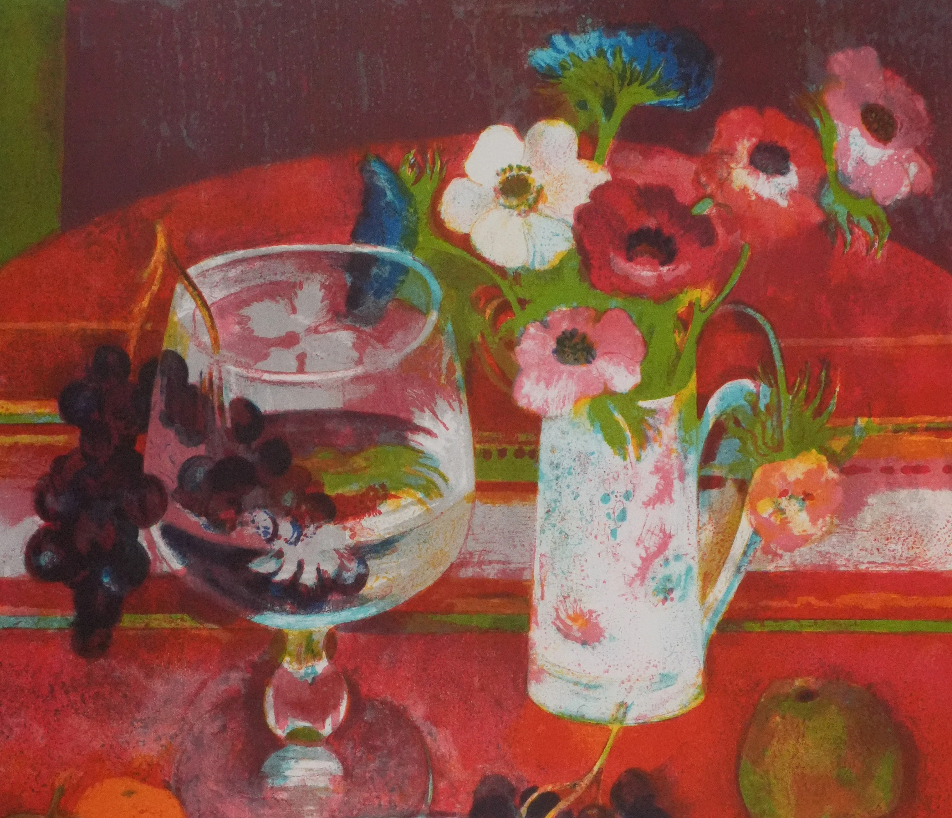 Paul COLLOMB : Le verre à raisins, Lithographie originale signée - Image 5