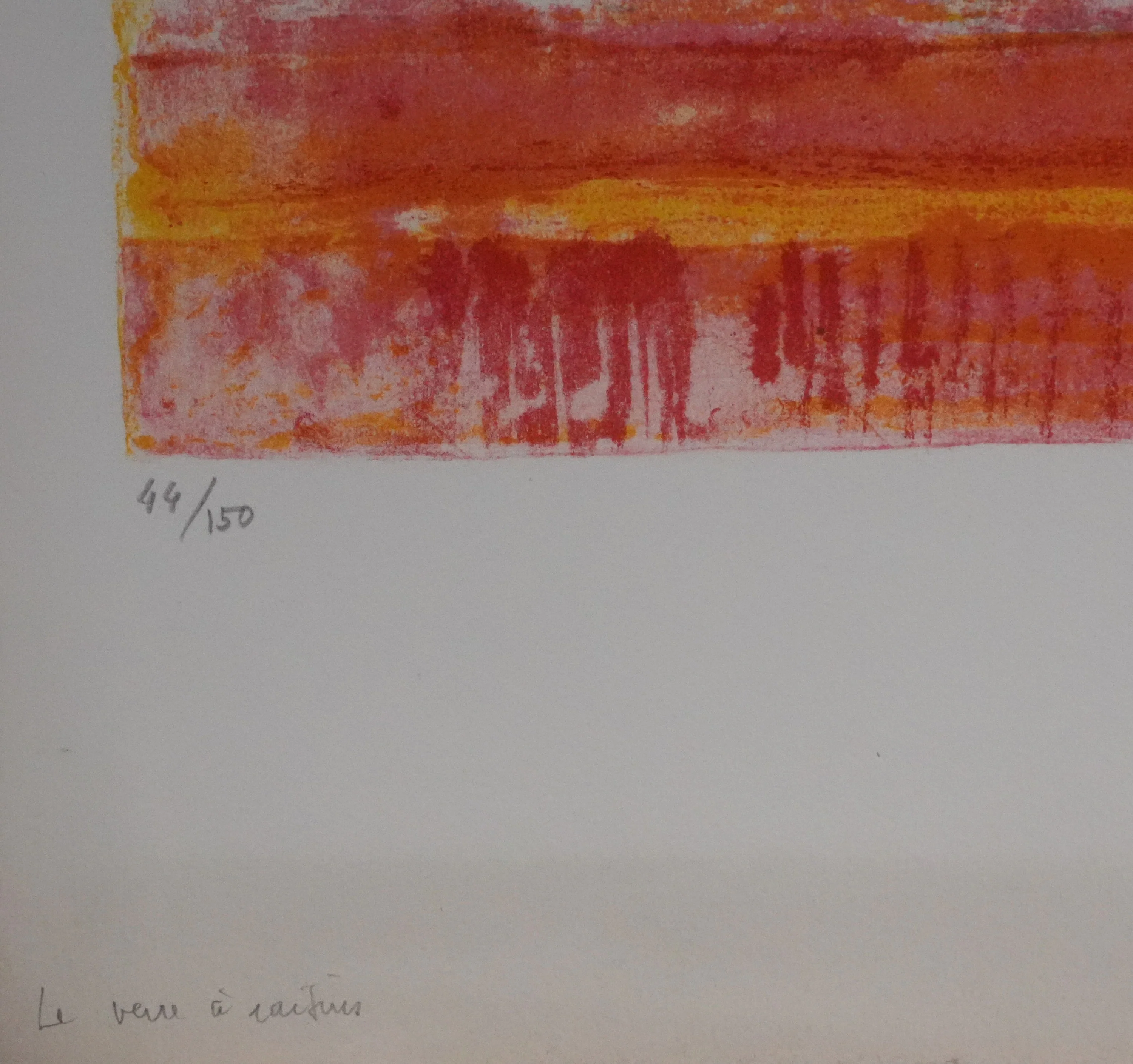 Paul COLLOMB : Le verre à raisins, Lithographie originale signée - Image 7