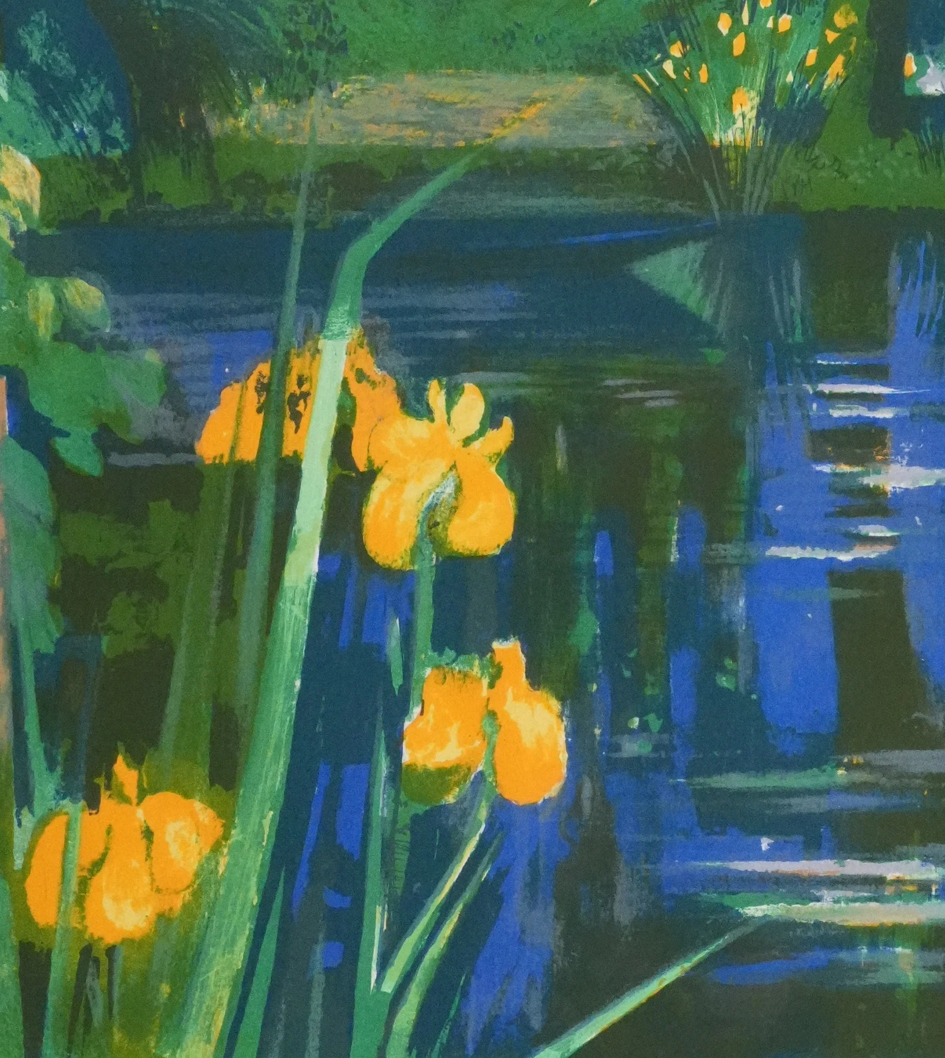 Paul COLLOMB : Les fleurs du lac, Lithographie originale signée - Image 6