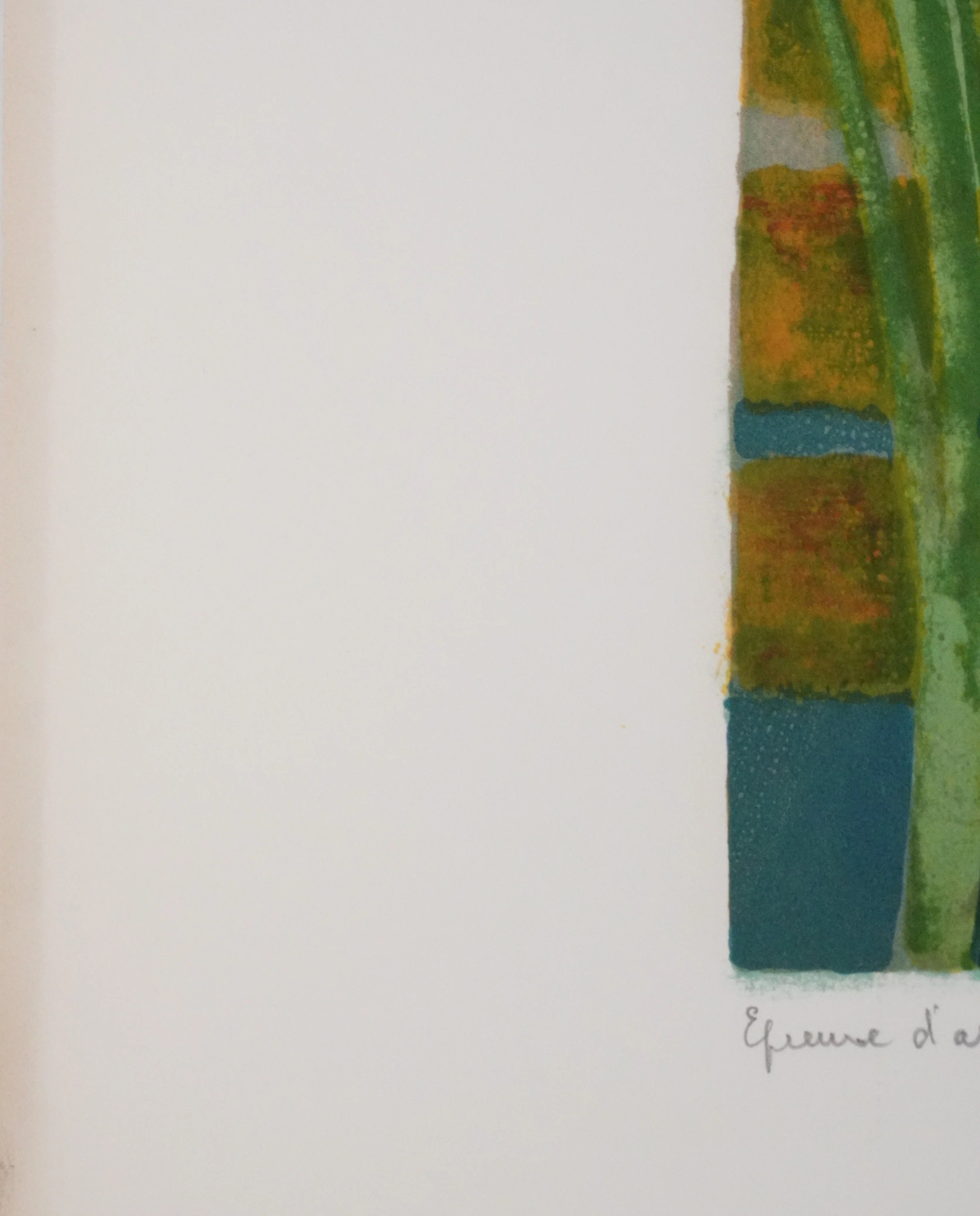Paul COLLOMB : Les iris bleues, Lithographie originale signée - Image 8
