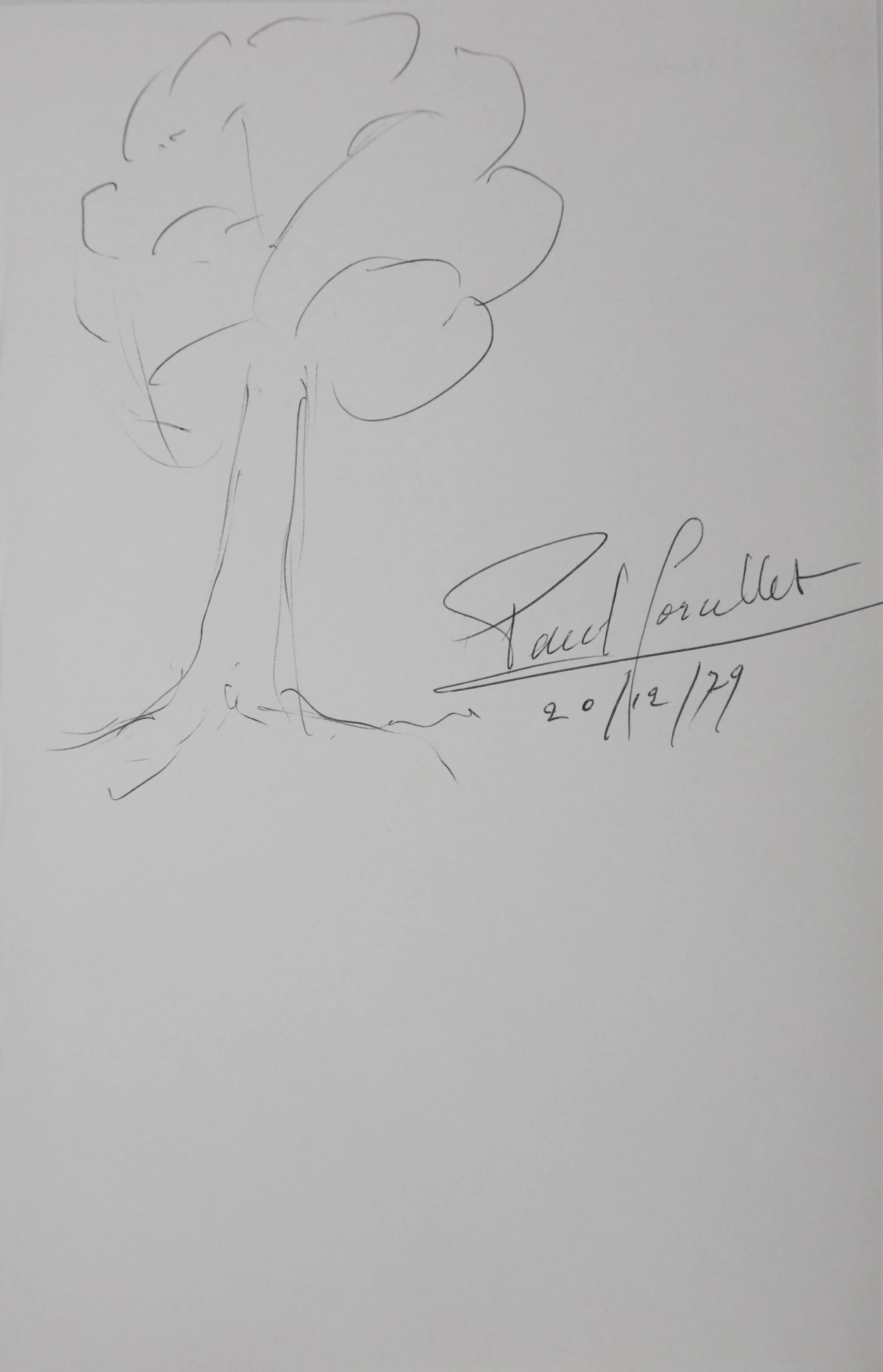 Paul CORCELLET : L'arbre de vie, Autographe et dessin original signé - Image 2