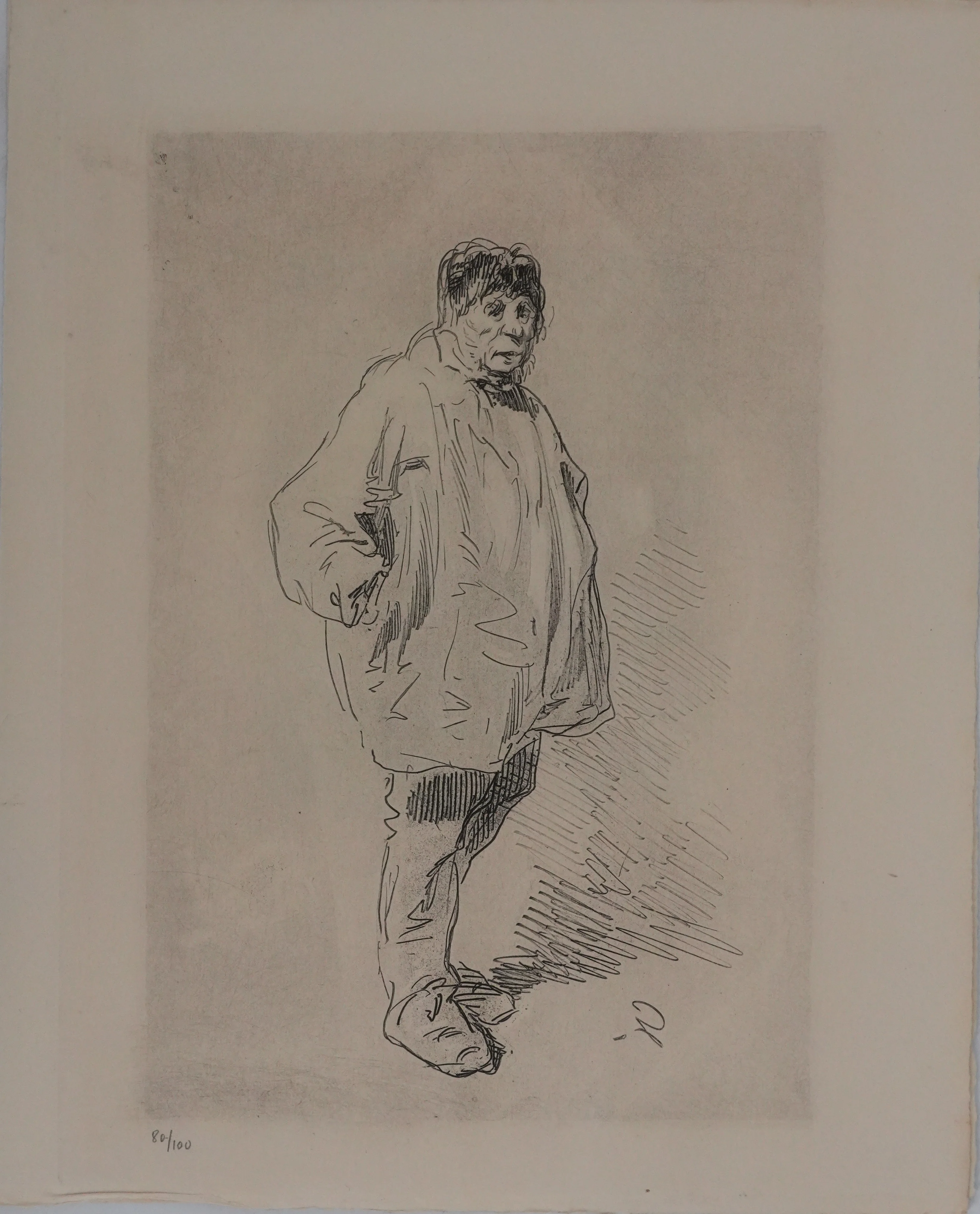 Paul GAVARNI : Le paysan, Gravure originale signée