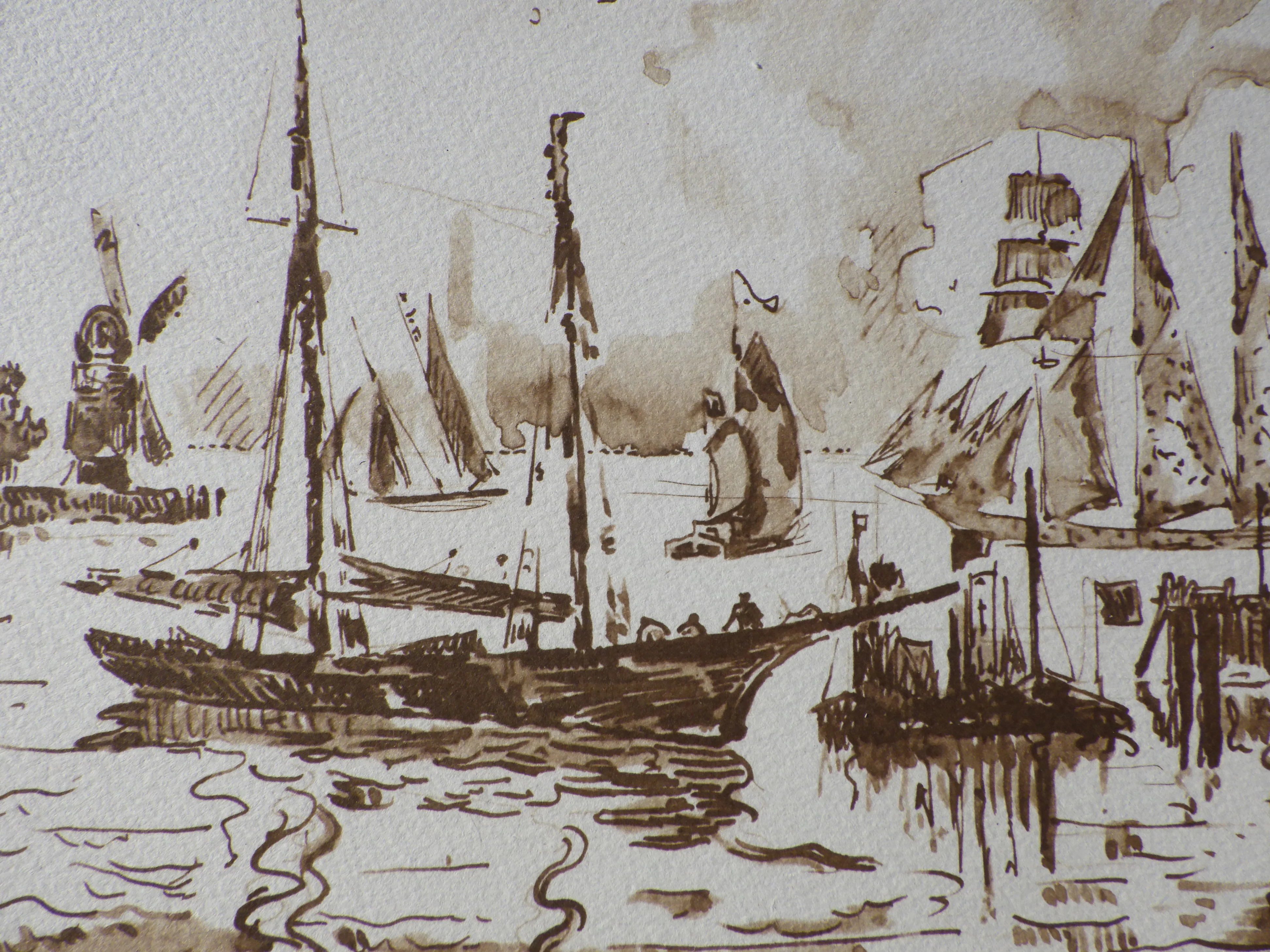Paul SIGNAC : Voiliers à Flessinghe, Gravure - Image 3