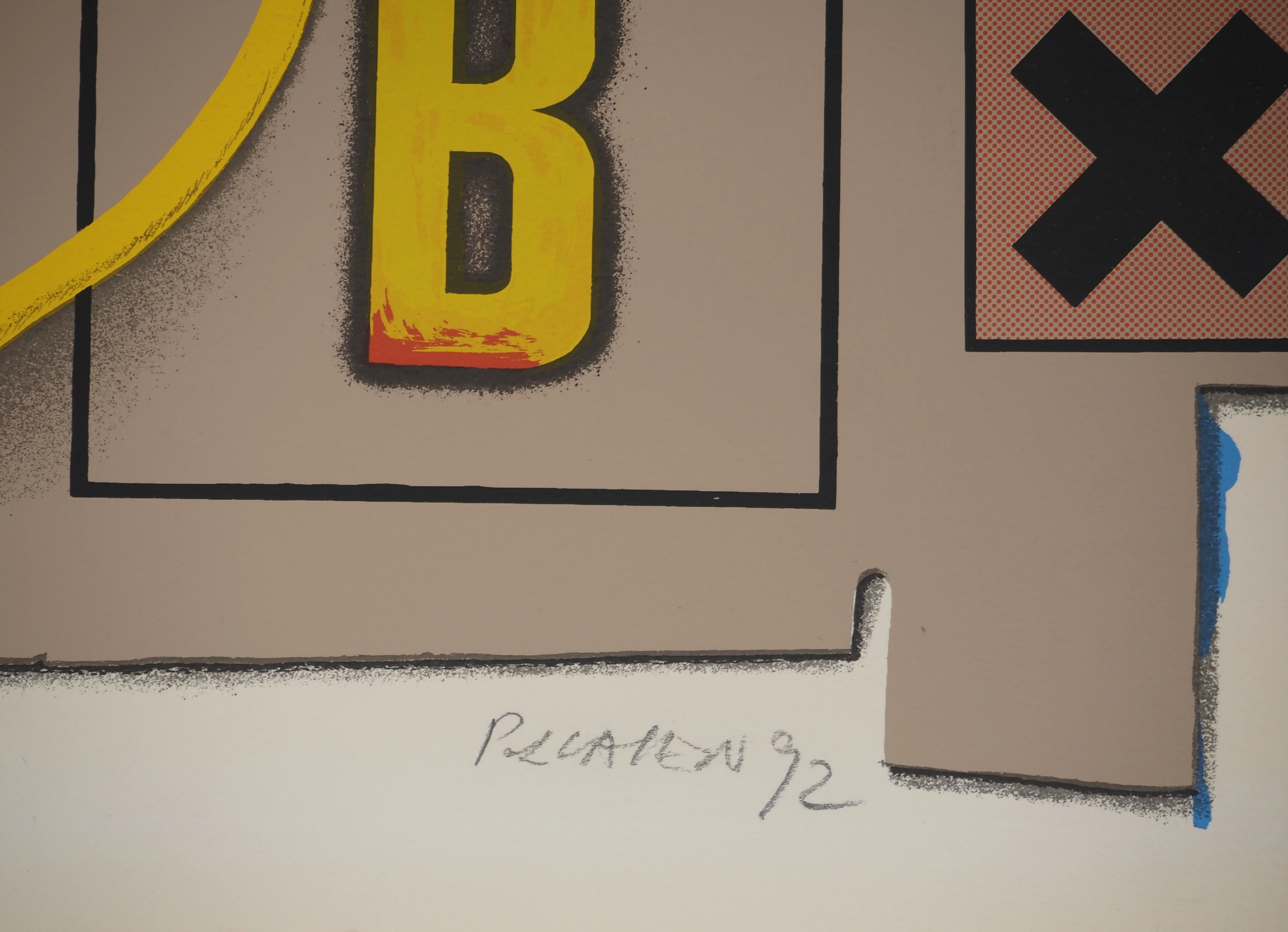 Peter KLASEN : Athlétisme, La piste du 100m, Lithographie originale signée - Image 2