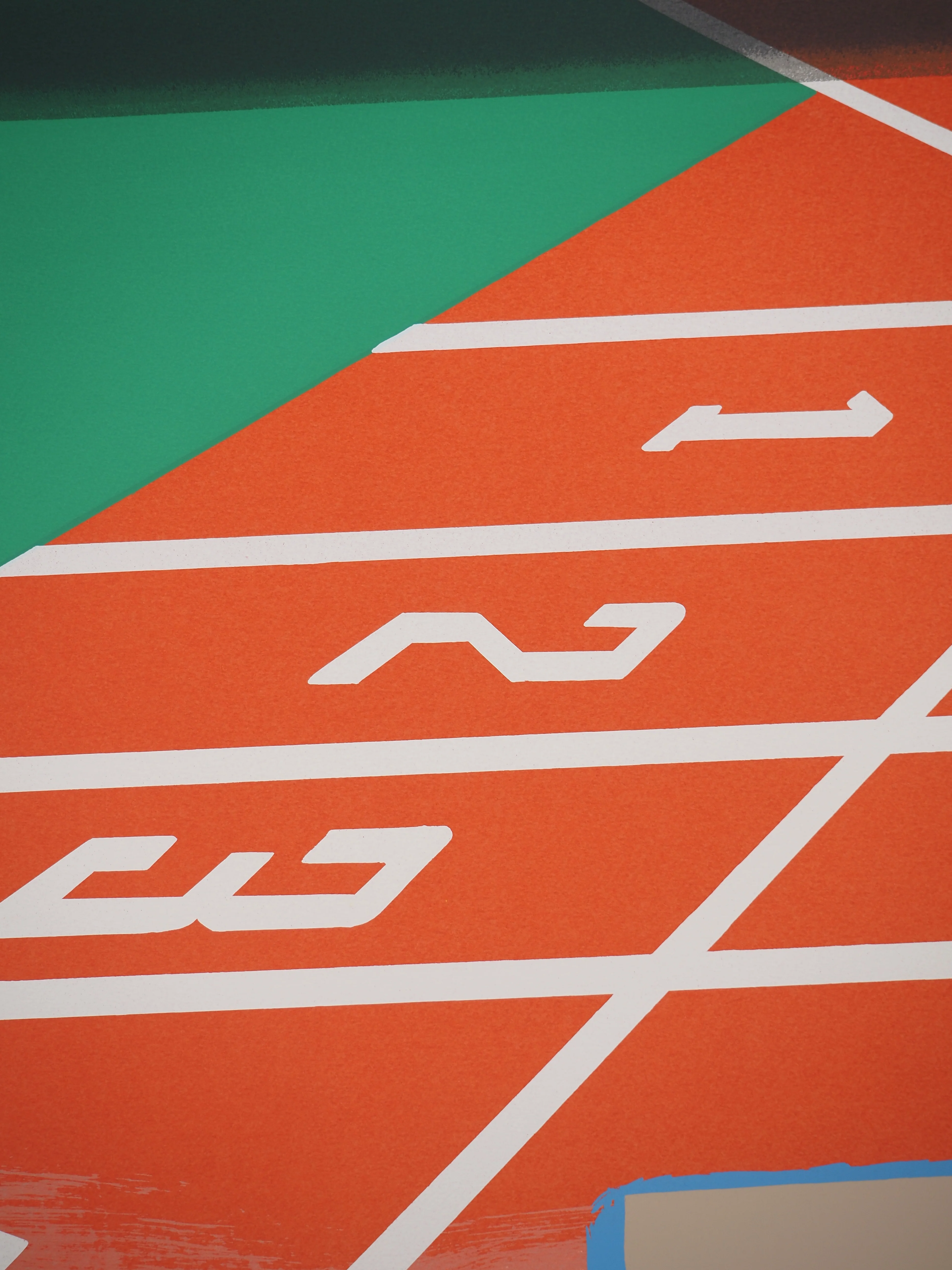 Peter KLASEN : Athlétisme, La piste du 100m, Lithographie originale signée - Image 7