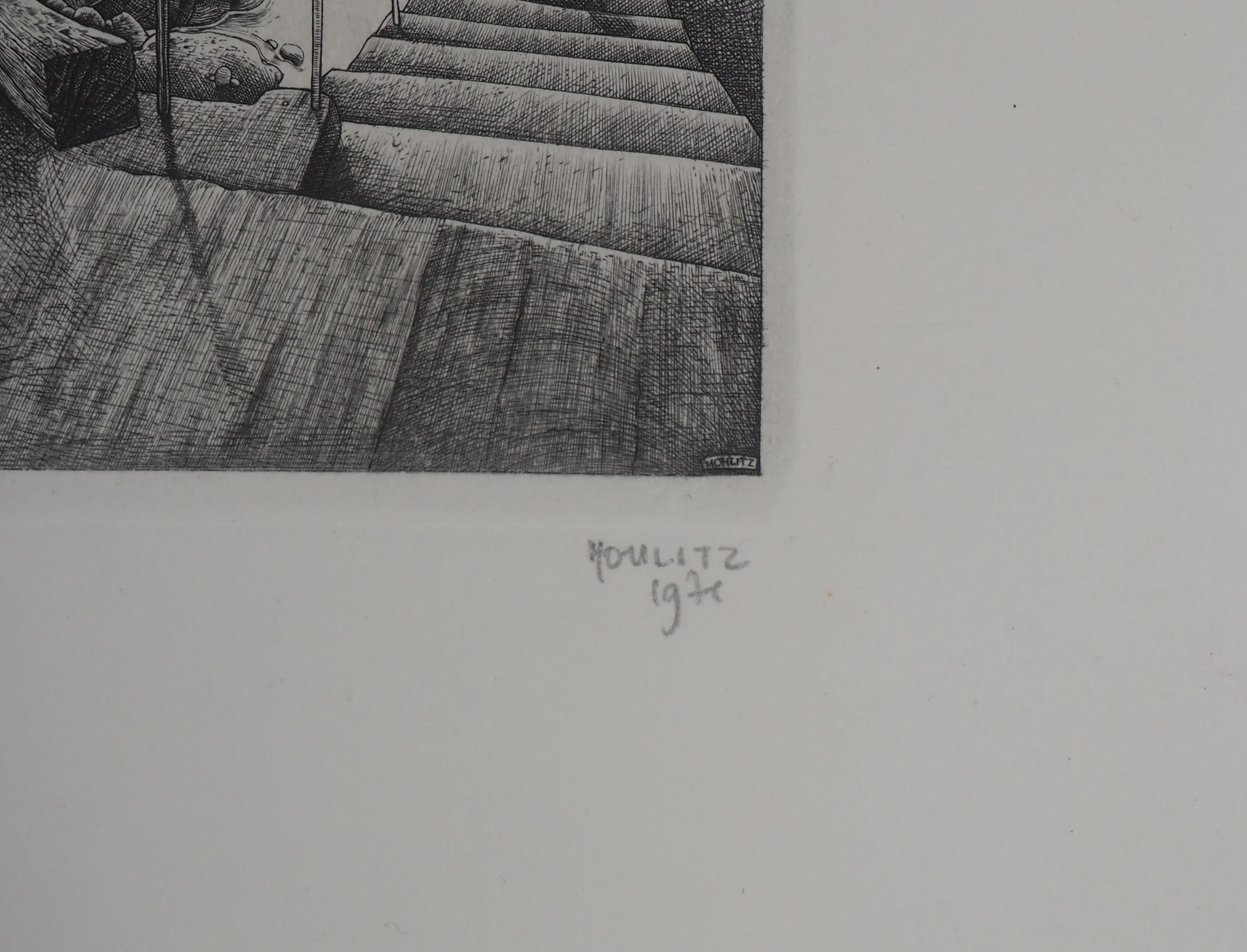 Philippe Mohlitz : La Barricade, Gravure originale signée - Image 2